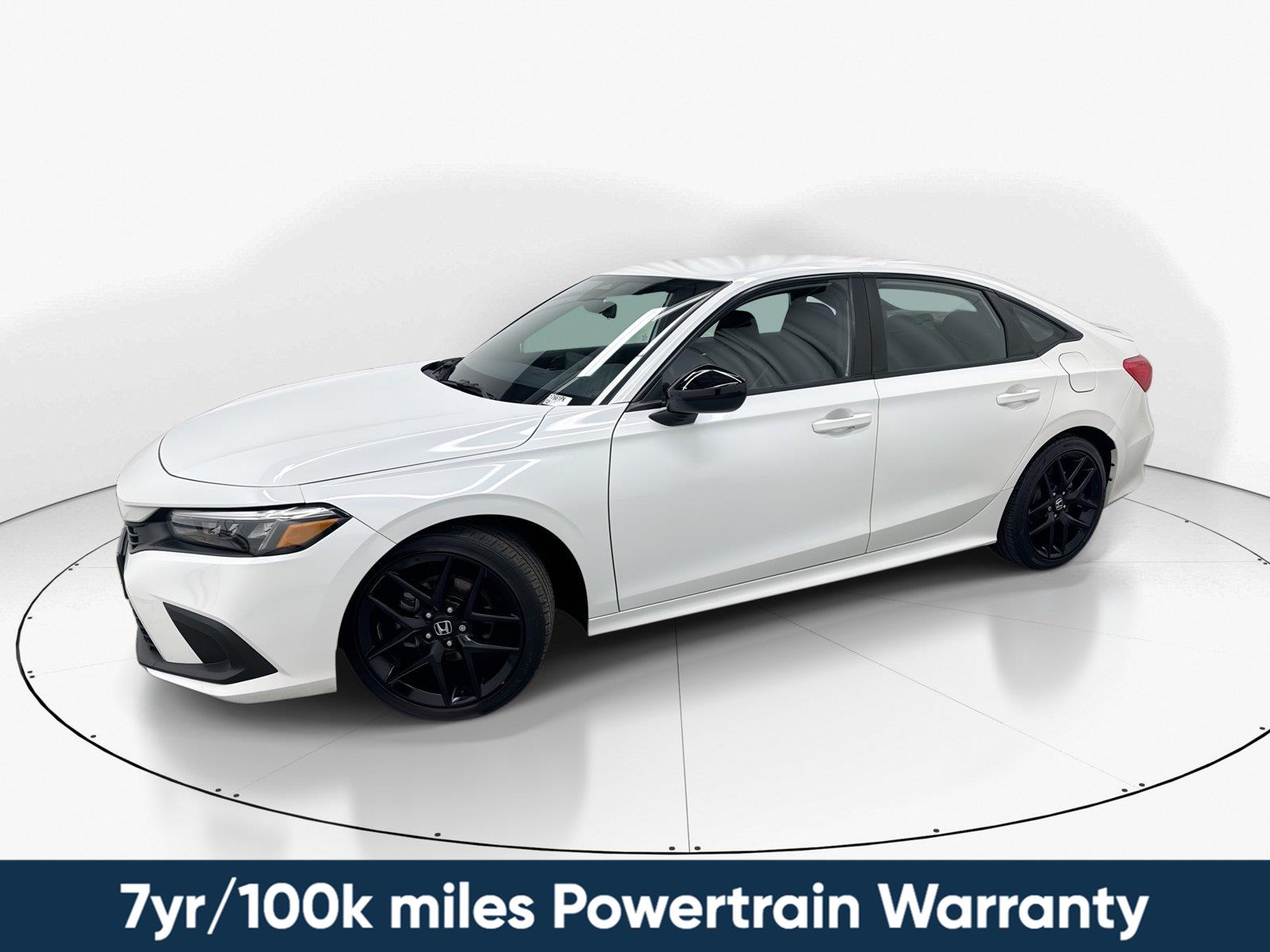 Platinum White Pearl 2022 Honda Civic Sedan Front-Wheel Drive Continuously Variable Transmission