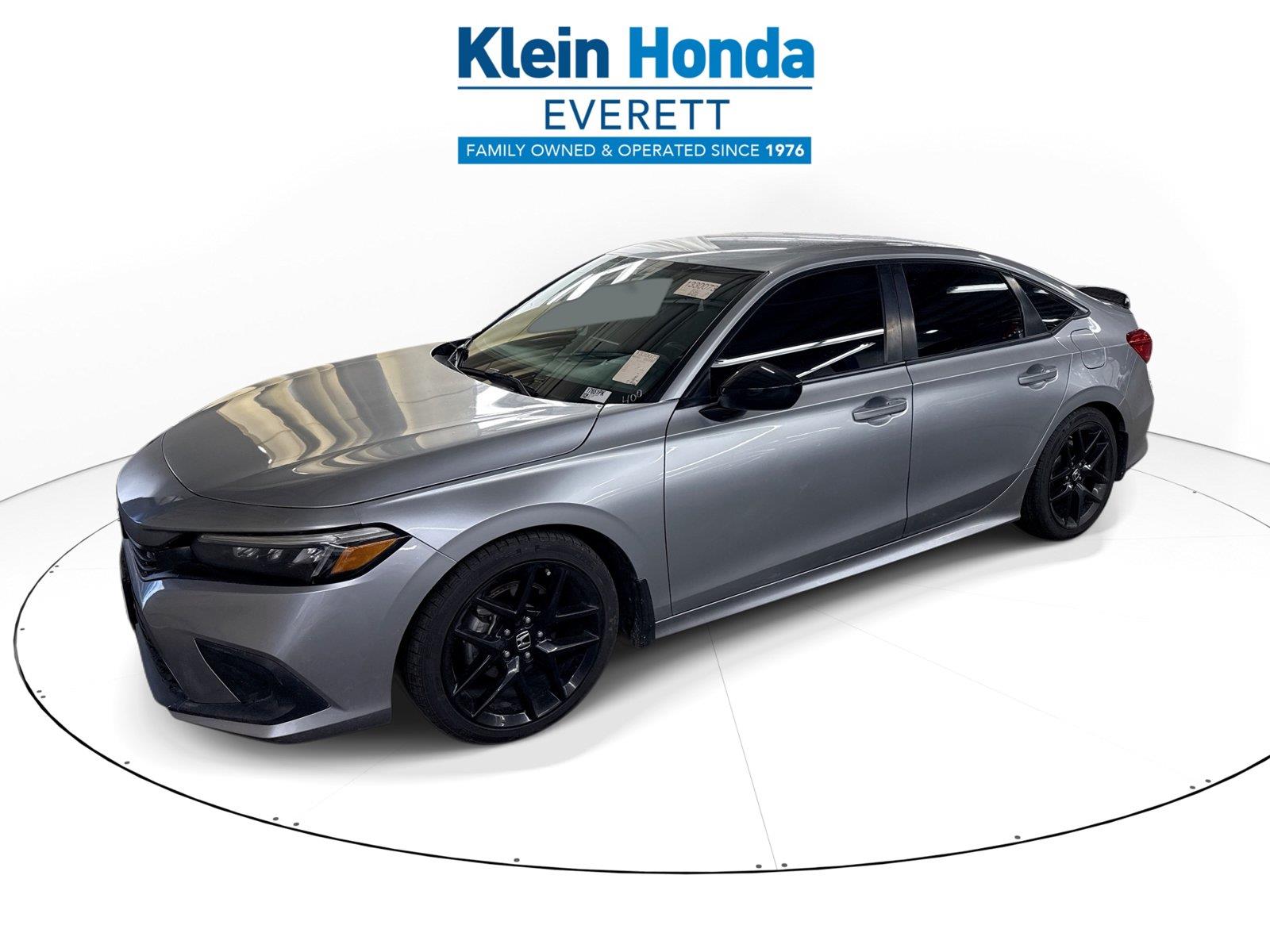 Lunar Silver Metallic 2023 Honda Civic Sedan Front-Wheel Drive Continuously Variable Transmission