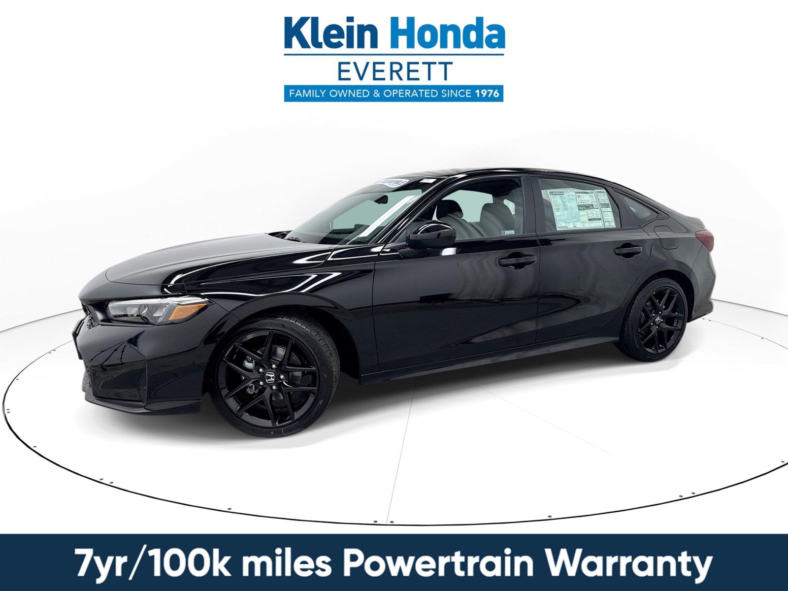 Crystal Black Pearl 2026 Honda Civic Sedan Front-Wheel Drive Continuously Variable Transmission