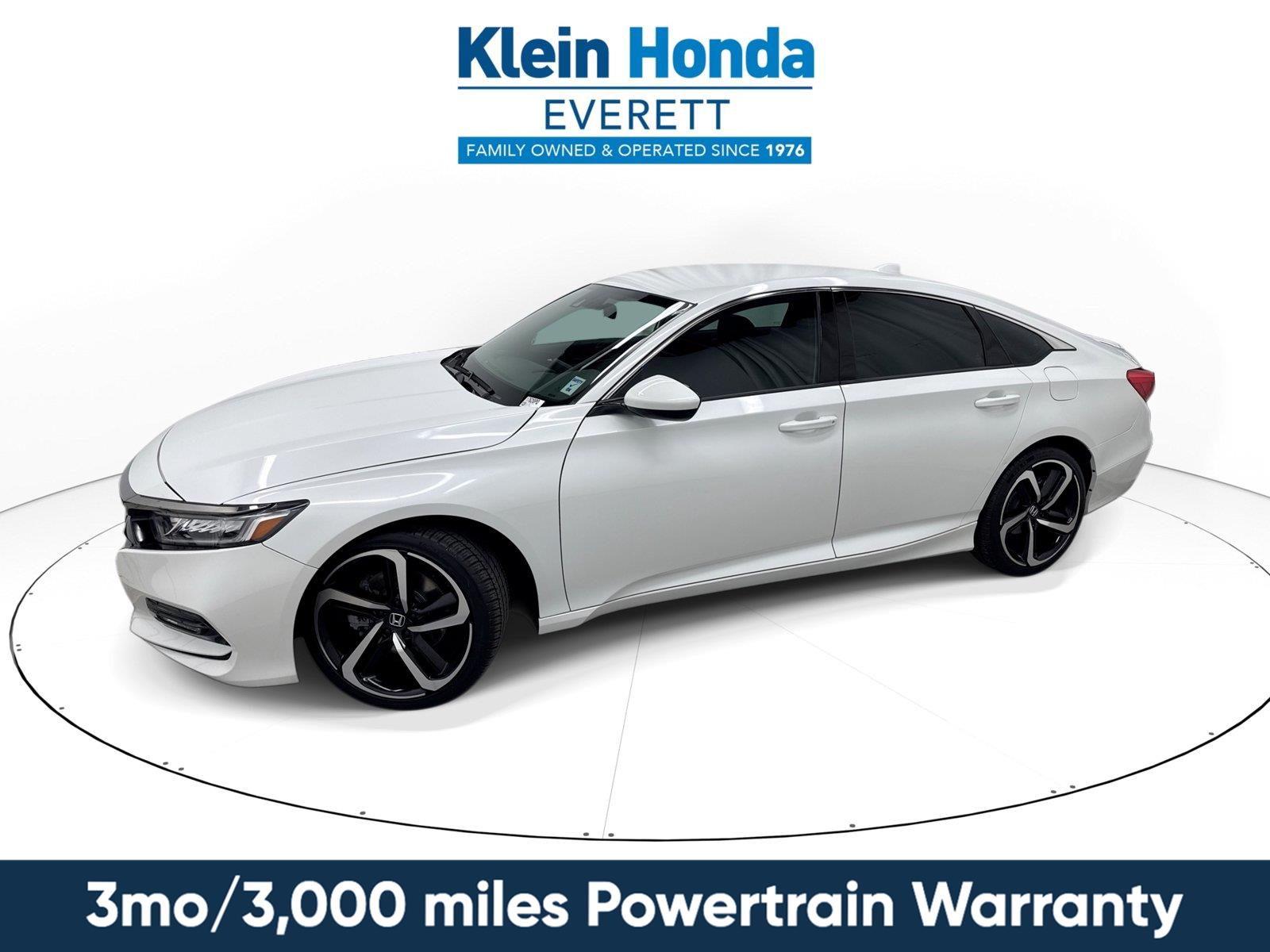 Platinum White Pearl 2019 Honda Accord Sedan Front-Wheel Drive 7-Speed CVT