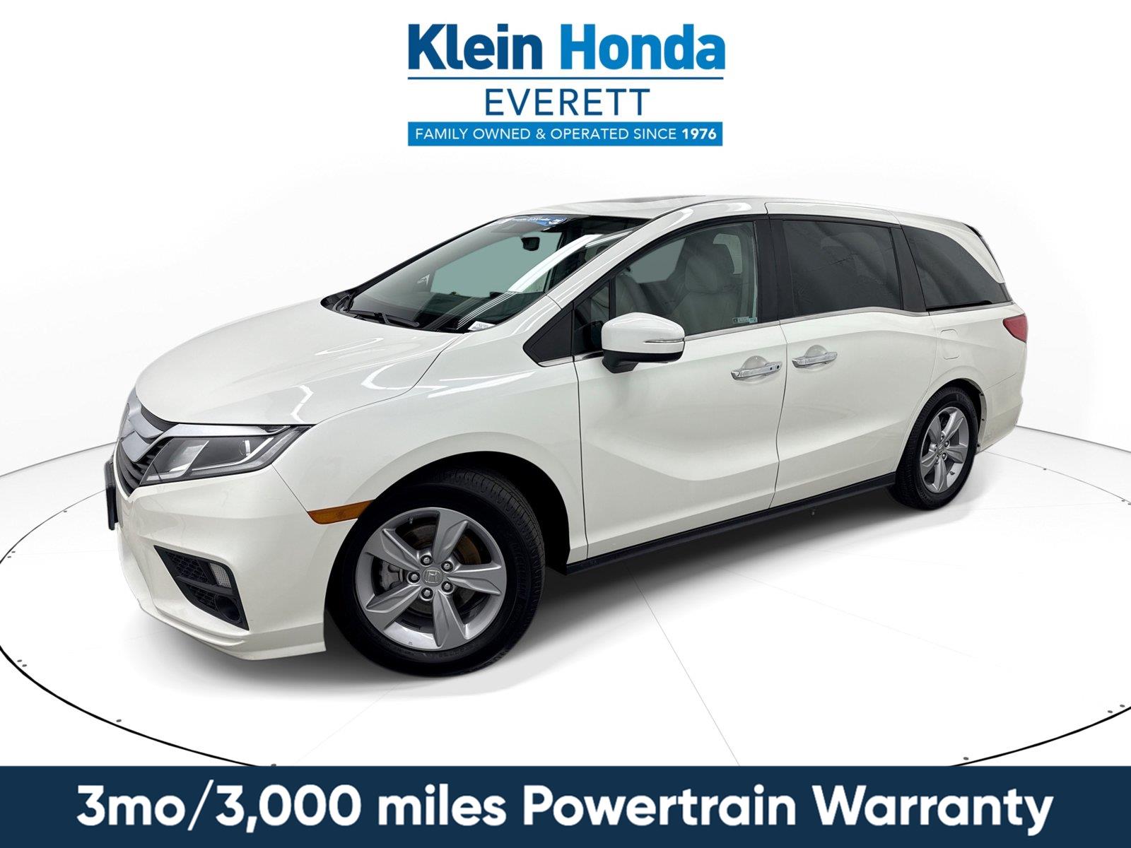 White Diamond Pearl 2019 Honda Odyssey Minivan Front-Wheel Drive Automatic