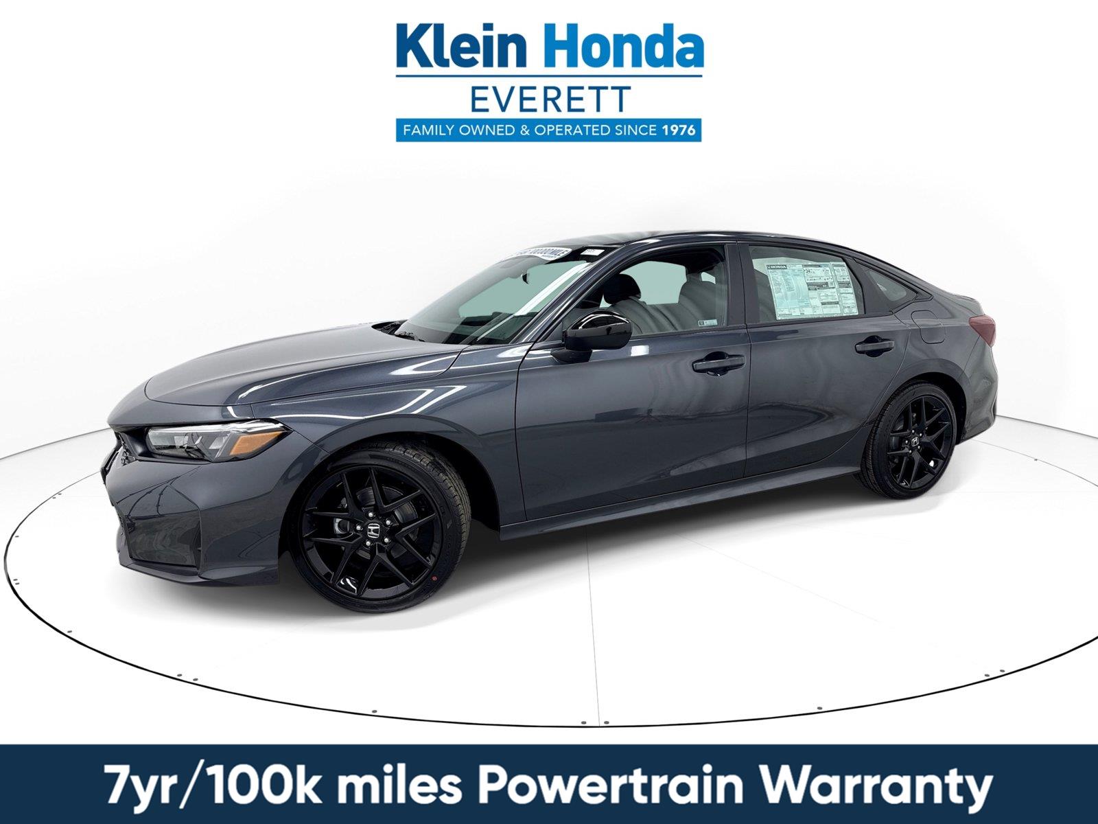 Meteorite Gray Metallic 2026 Honda Civic Sedan Front-Wheel Drive Continuously Variable Transmission