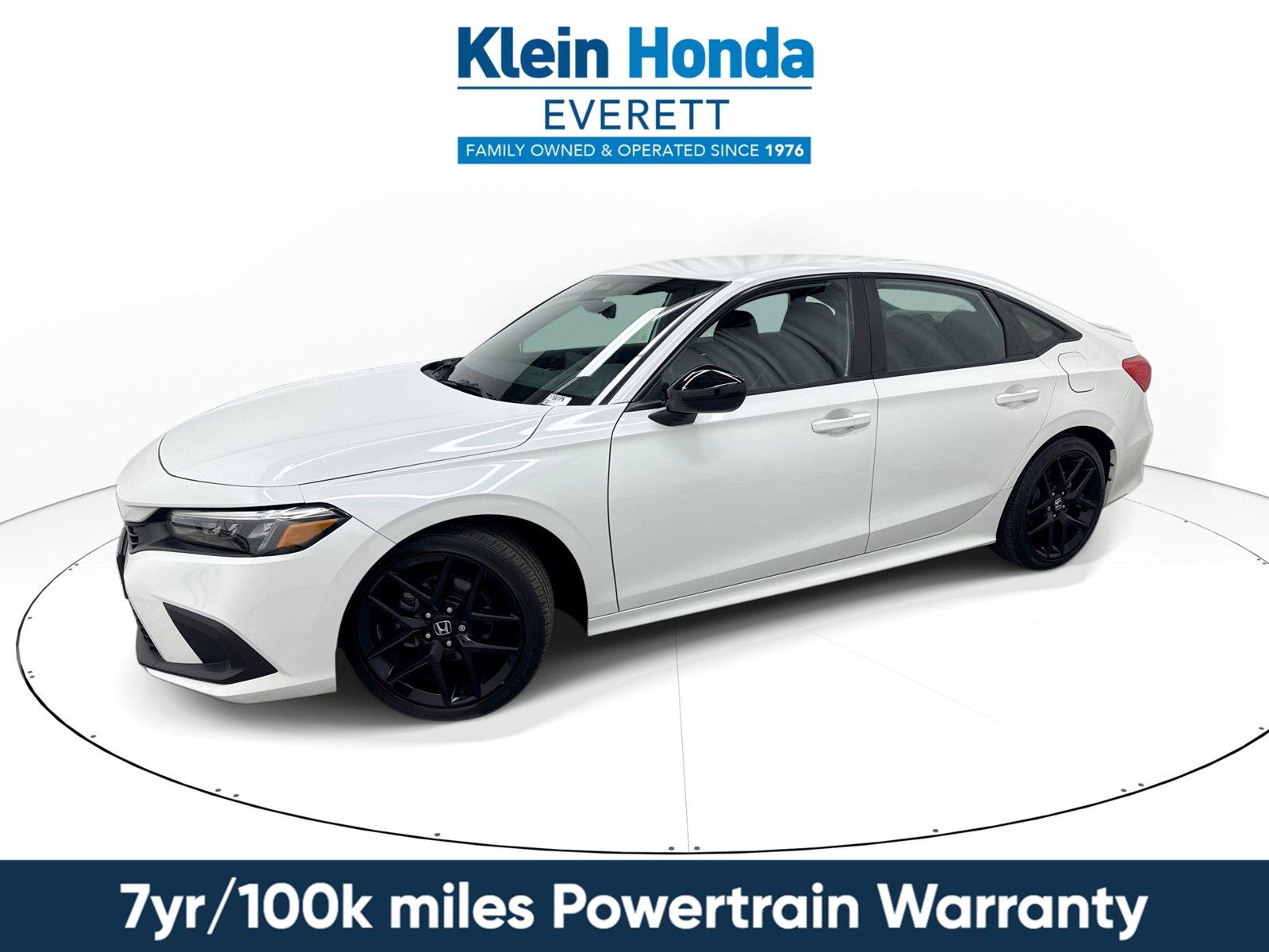 Platinum White Pearl 2022 Honda Civic Sedan Front-Wheel Drive Continuously Variable Transmission