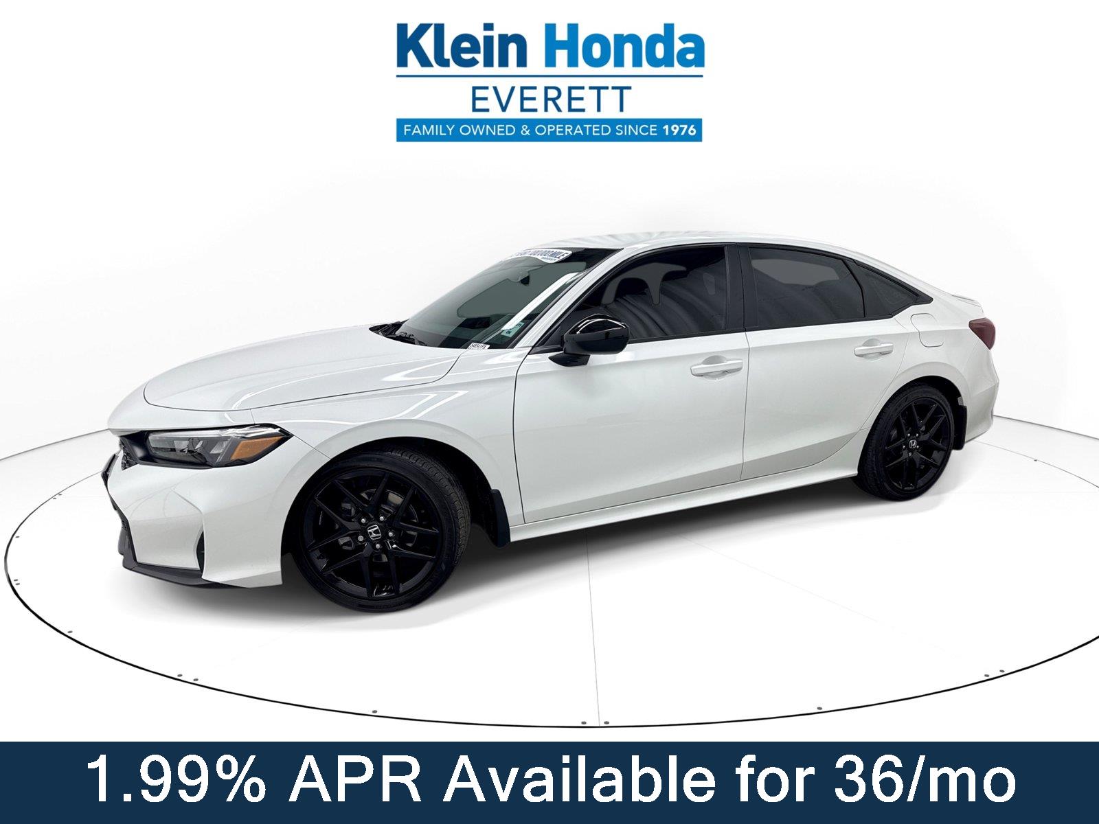 Platinum White Pearl 2026 Honda Civic Sedan Front-Wheel Drive Continuously Variable Transmission