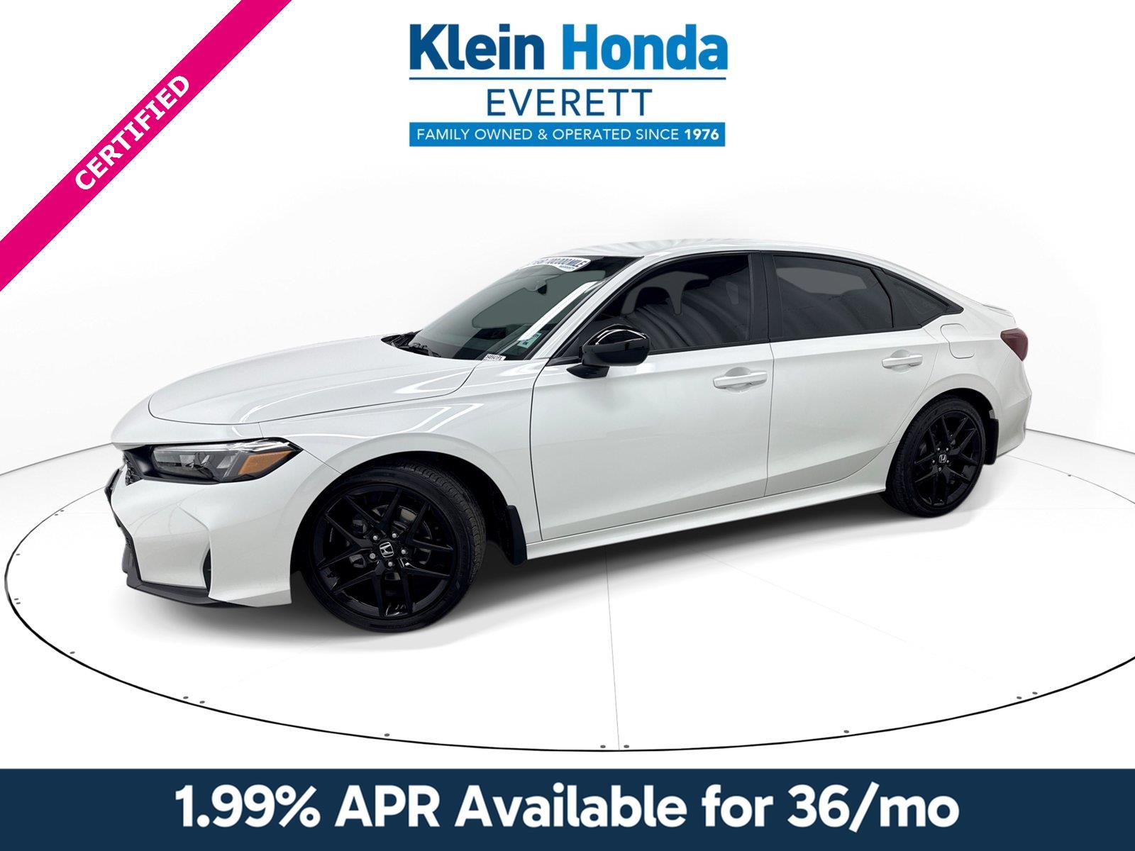 Platinum White Pearl 2026 Honda Civic Sedan Front-Wheel Drive Continuously Variable Transmission