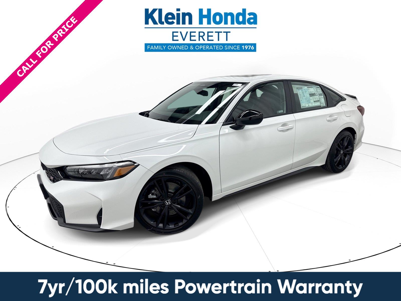 Platinum White Pearl 2026 Honda Civic Sedan Front-Wheel Drive Manual
