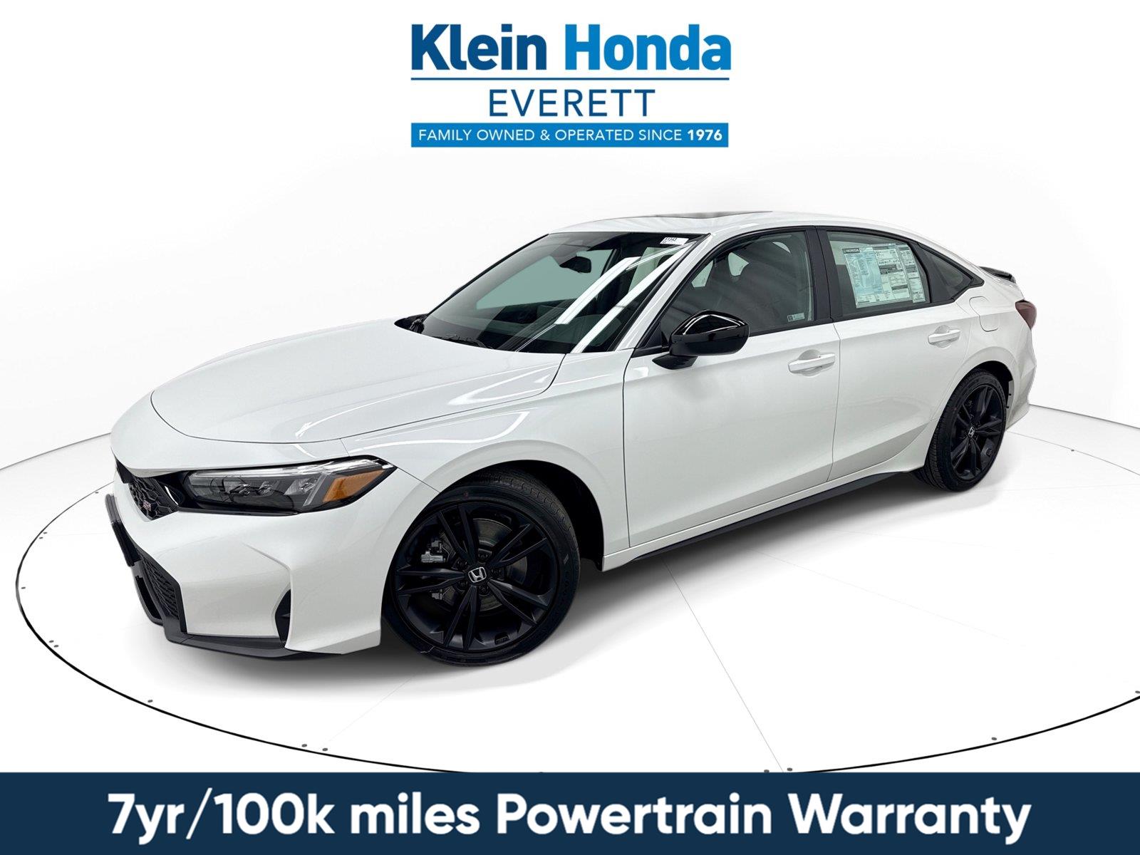 Platinum White Pearl 2026 Honda Civic Sedan Front-Wheel Drive Manual
