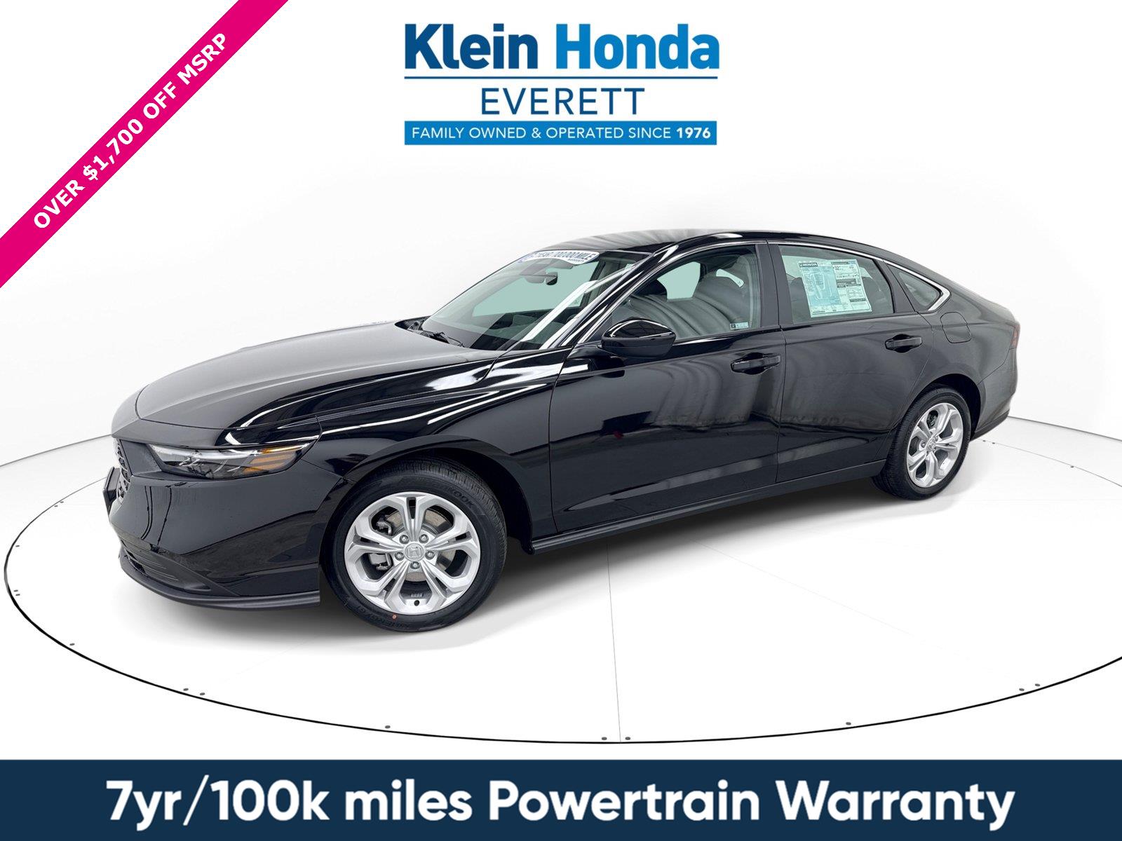 Crystal Black Pearl 2026 Honda Accord Sedan Front-Wheel Drive Continuously Variable Transmission