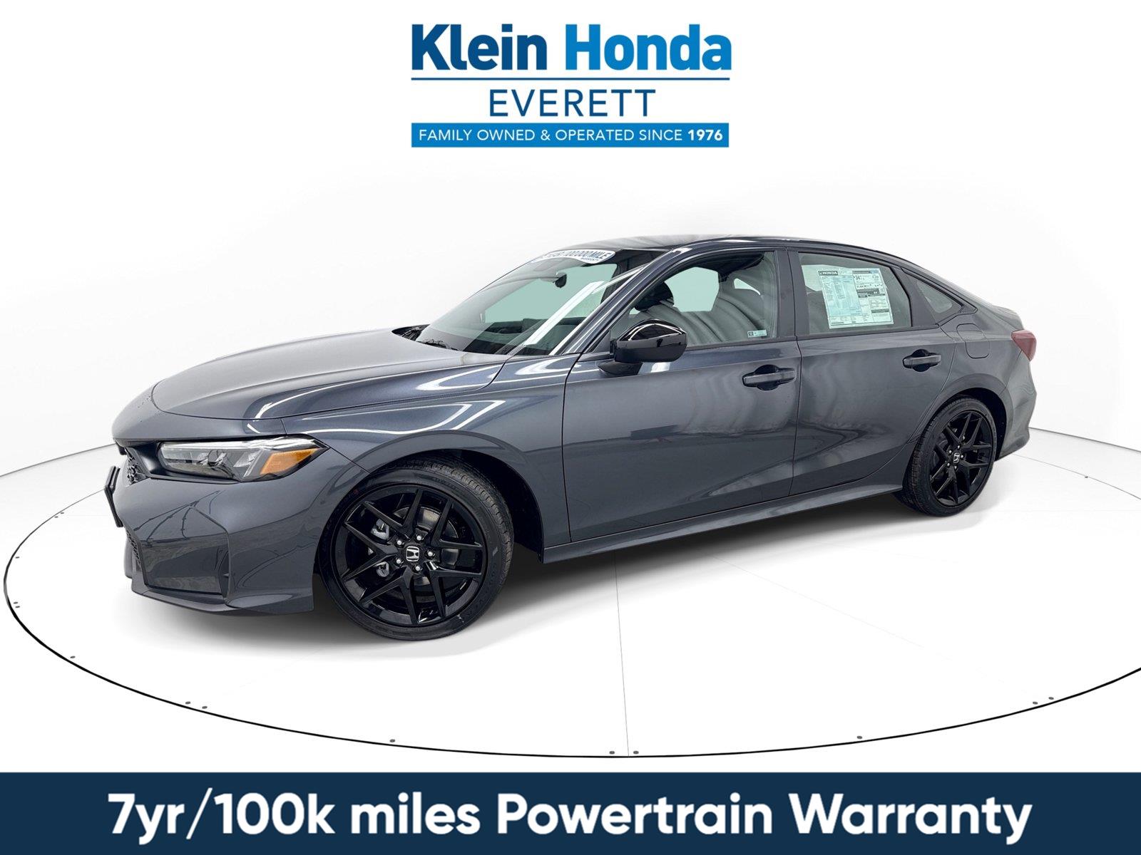 Meteorite Gray Metallic 2026 Honda Civic Sedan Front-Wheel Drive Continuously Variable Transmission