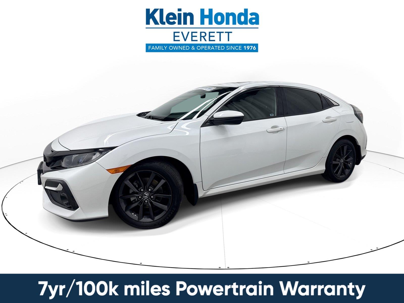 Platinum White Pearl 2021 Honda Civic Hatchback Hatchback Front-Wheel Drive Continuously Variable Transmission