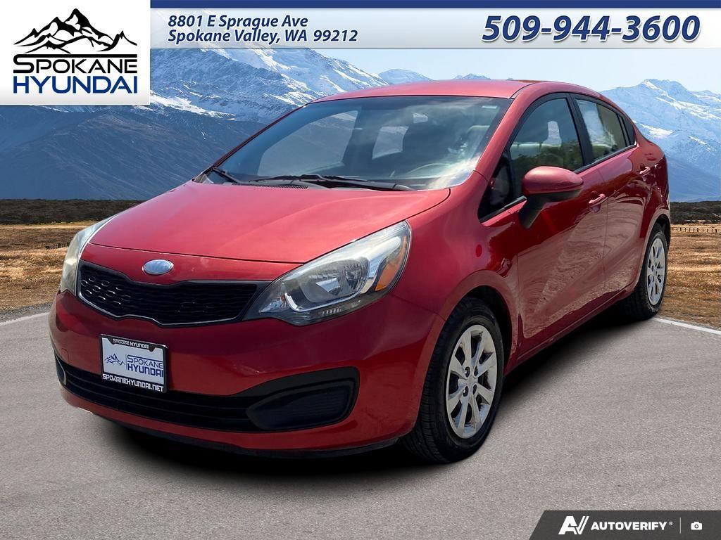 Signal Red 2013 Kia Rio Sedan Front-Wheel Drive Automatic