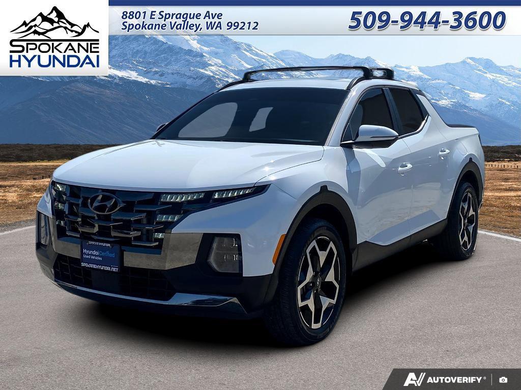 Ice White 2022 Hyundai Santa Cruz Pickup Truck All-Wheel Drive Automatic