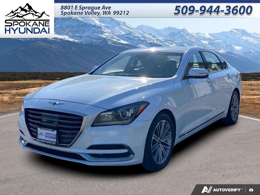Casablanca White 2018 Genesis G80 Sedan Rear-Wheel Drive Automatic