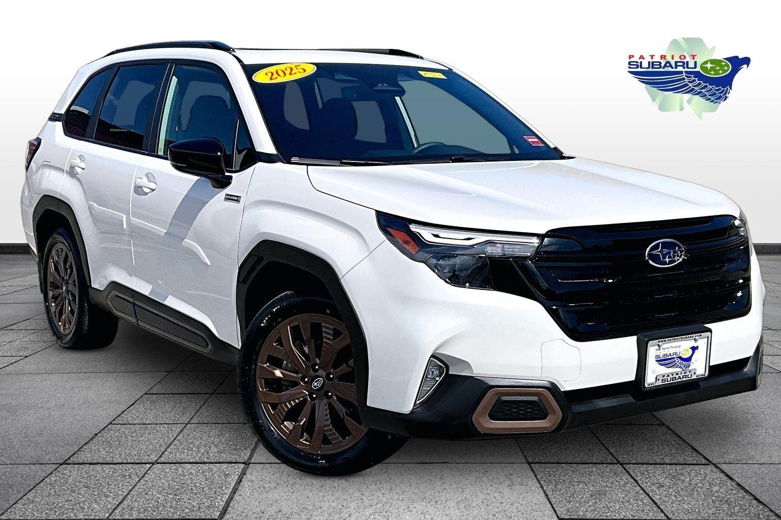 Crystal White Pearl 2025 Subaru Forester Hybrid SUV / Crossover All-Wheel Drive Continuously Variable Transmission