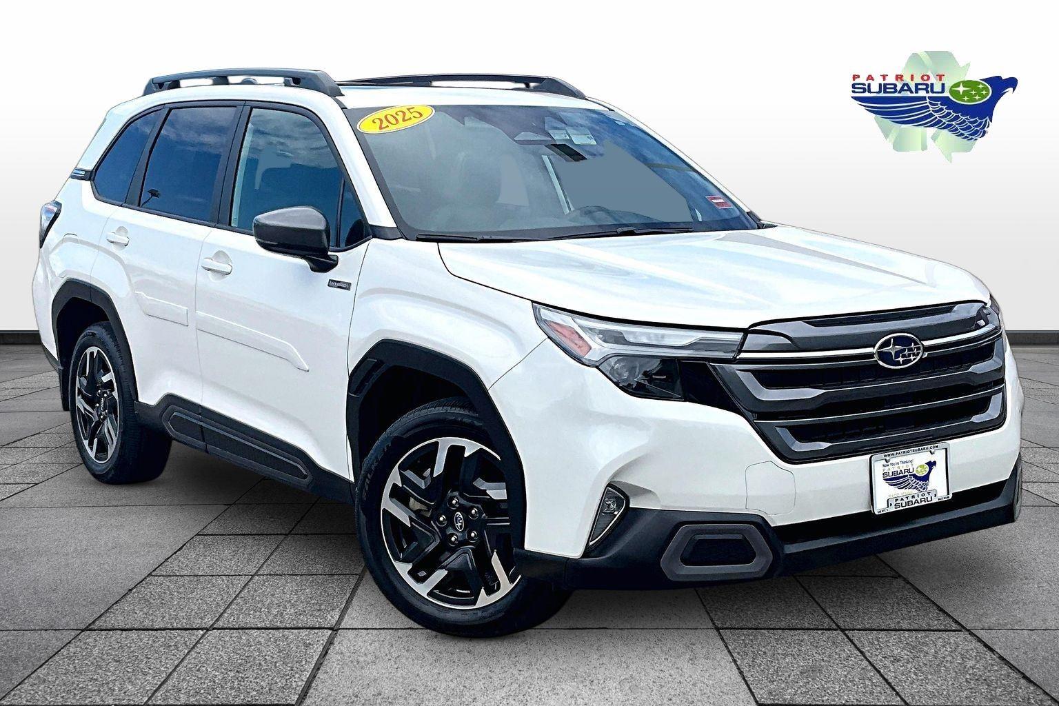 Crystal White Pearl 2025 Subaru Forester Hybrid SUV / Crossover All-Wheel Drive Continuously Variable Transmission
