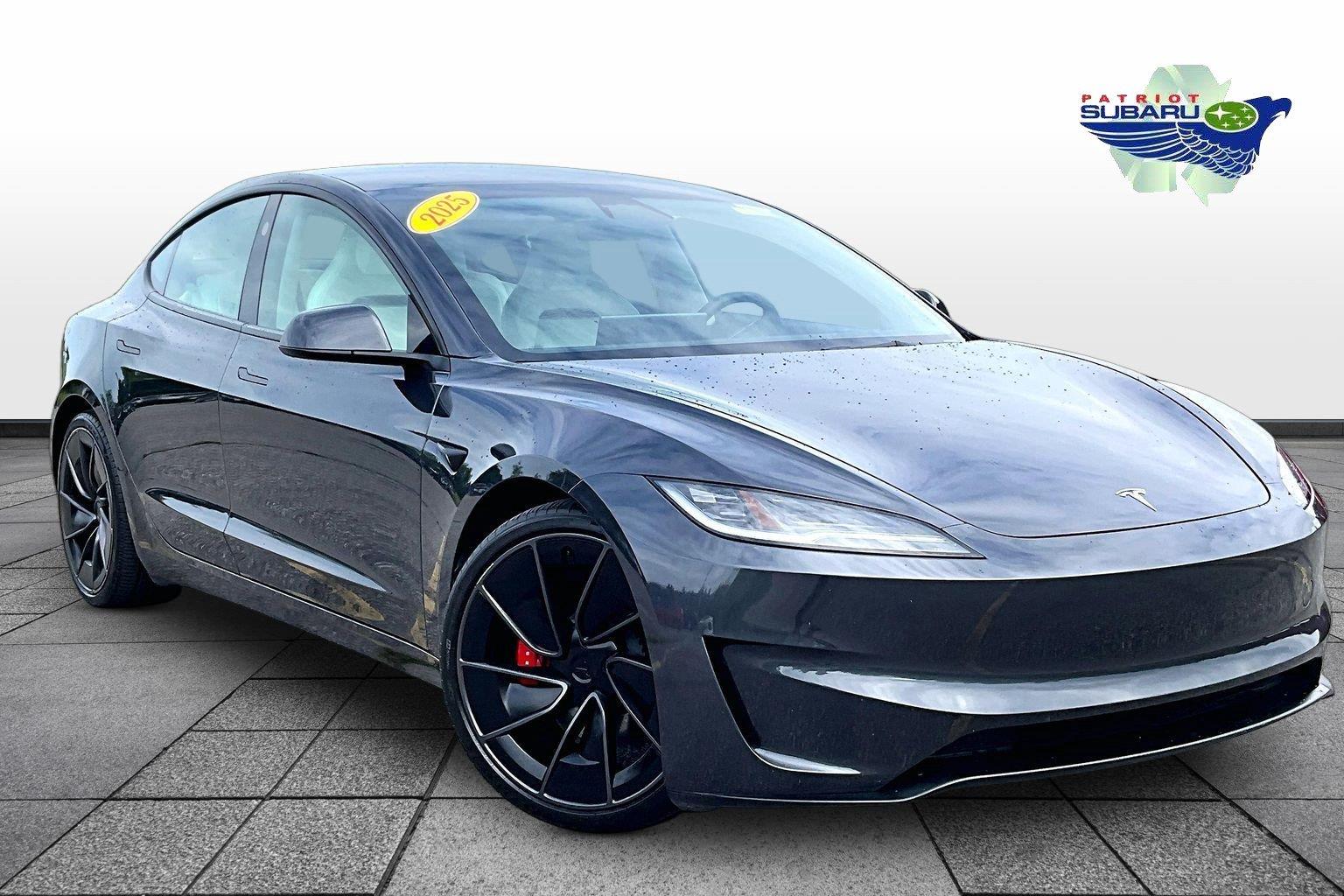 Diamond Black 2025 Tesla Model 3 Sedan All-Wheel Drive Automatic