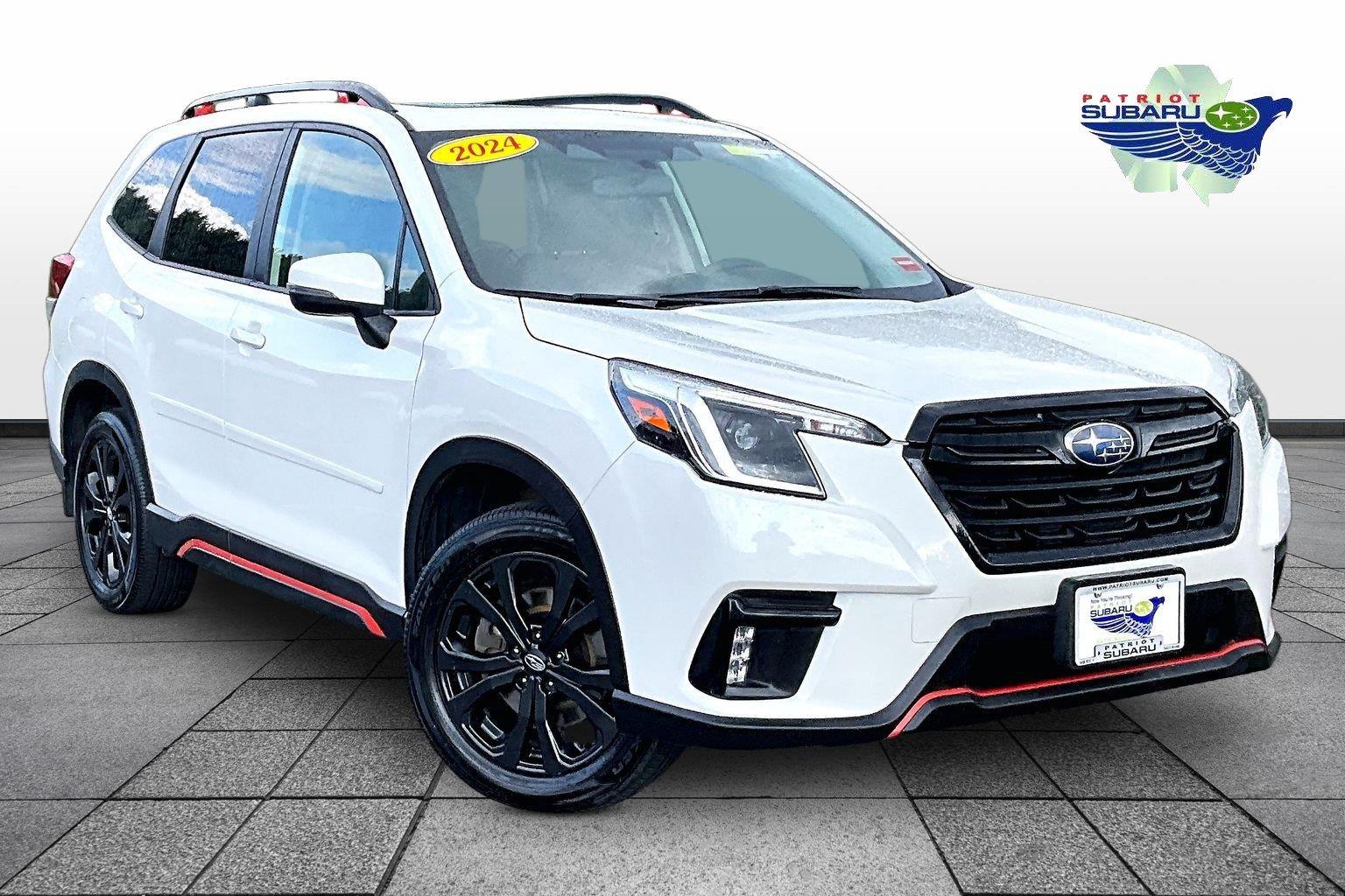 Crystal White Pearl 2024 Subaru Forester SUV / Crossover All-Wheel Drive Continuously Variable Transmission