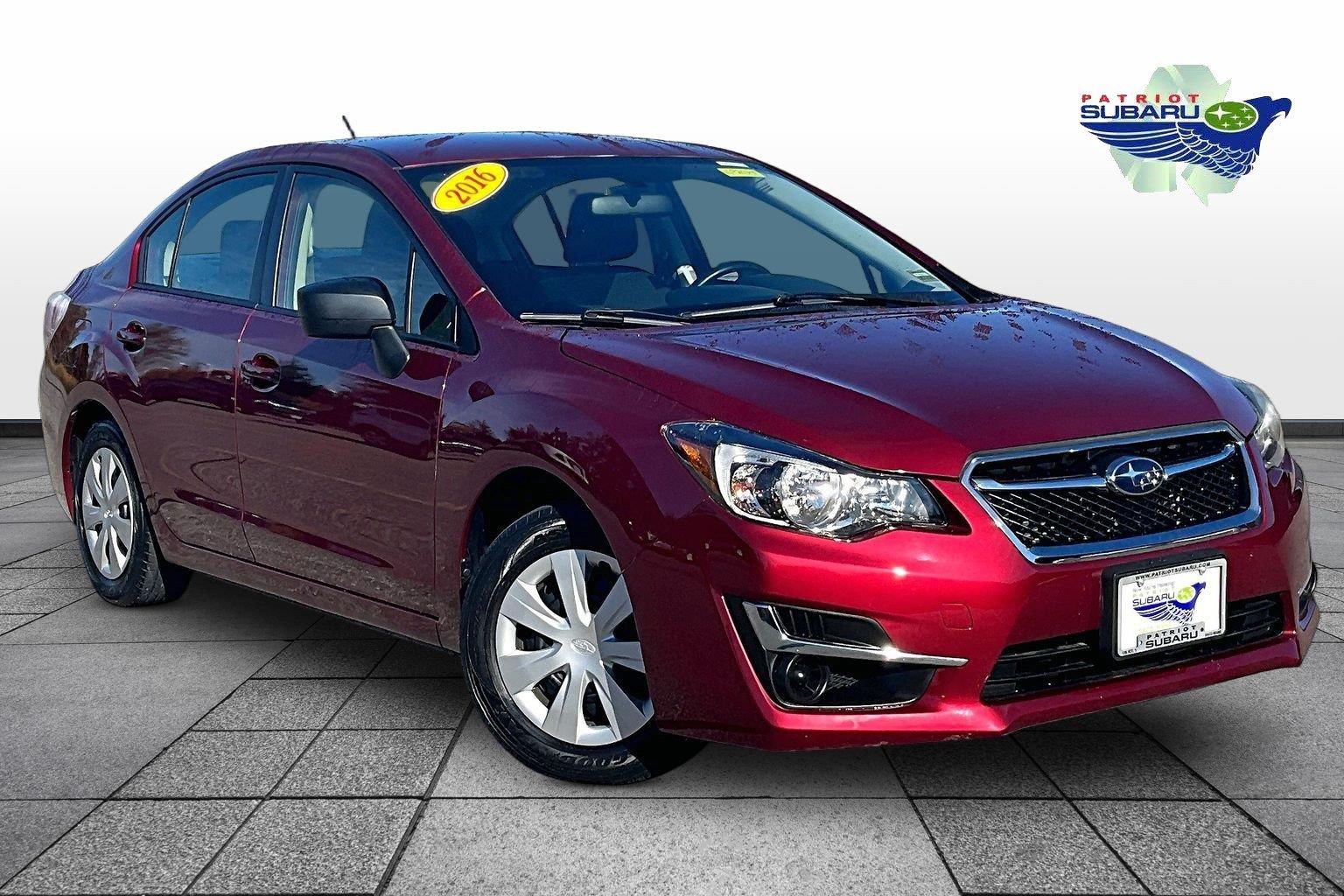 Venetian Red Pearl 2016 Subaru Impreza Sedan All-Wheel Drive Manual