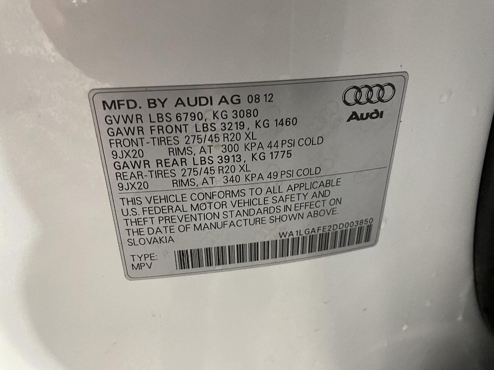 Used 2013 Audi Q7 3.0T Premium Plus SUV for sale in St Joseph MO