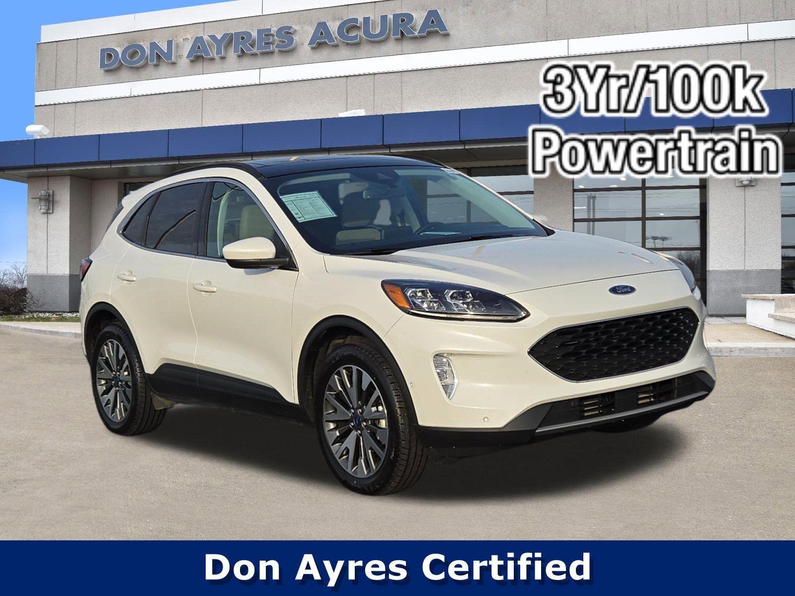 Star White Metallic Tri-Coat 2021 Ford Escape Titanium AWD SUV / Crossover All-Wheel Drive 8-Speed Automatic