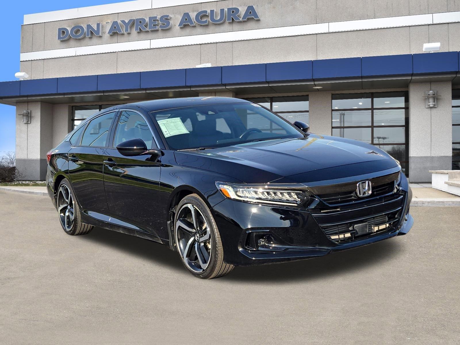 Crystal Black Pearl 2022 Honda Accord Sport FWD Sedan Front-Wheel Drive Continuously Variable Transmission