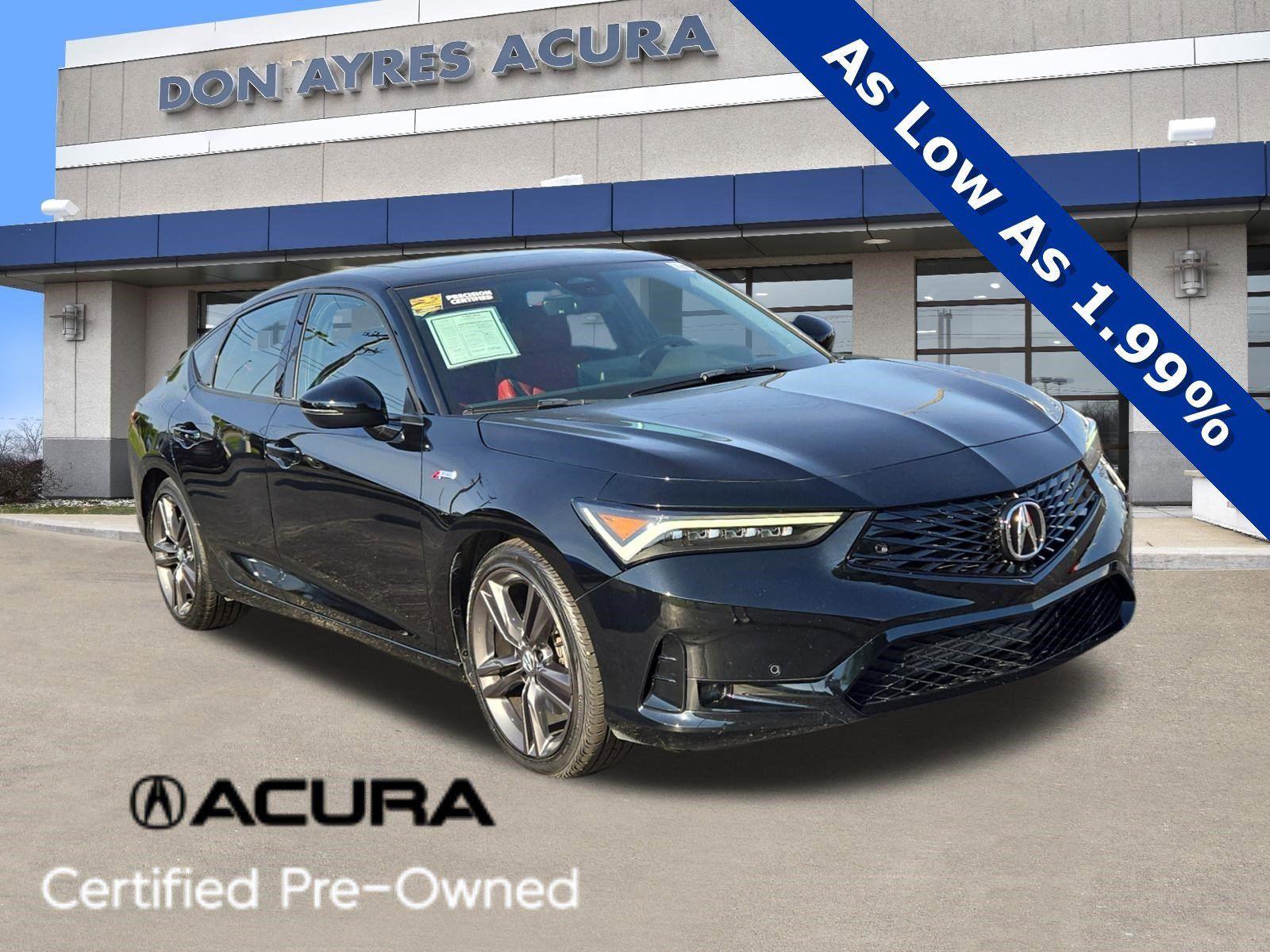 Majestic Black Pearl 2024 Acura Integra FWD with Technology and A-SPEC Package Sedan Front-Wheel Drive 7-Speed CVT