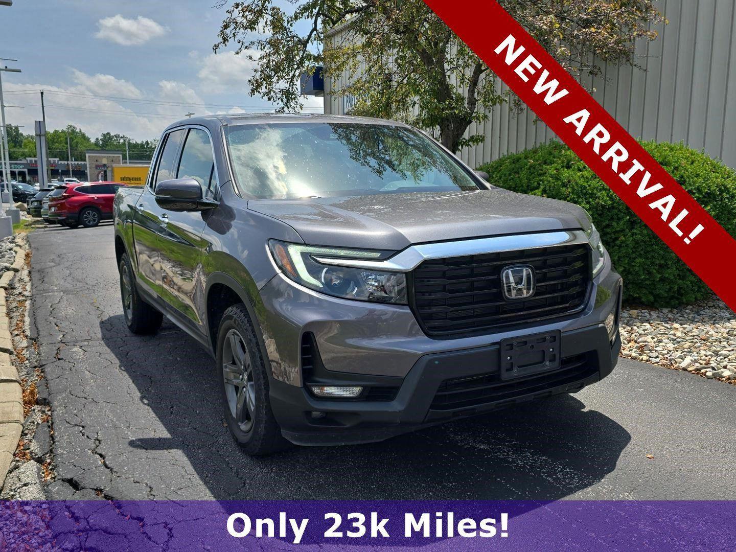 Gray (Modern Steel Metallic) 2023 Honda Ridgeline RTL-E AWD Pickup Truck All-Wheel Drive 9-Speed Automatic