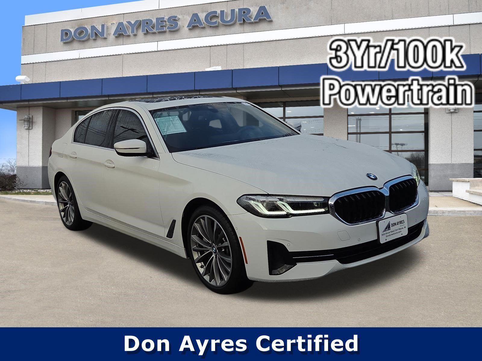 Alpine White 2021 BMW 5 Series Sedan All-Wheel Drive Automatic
