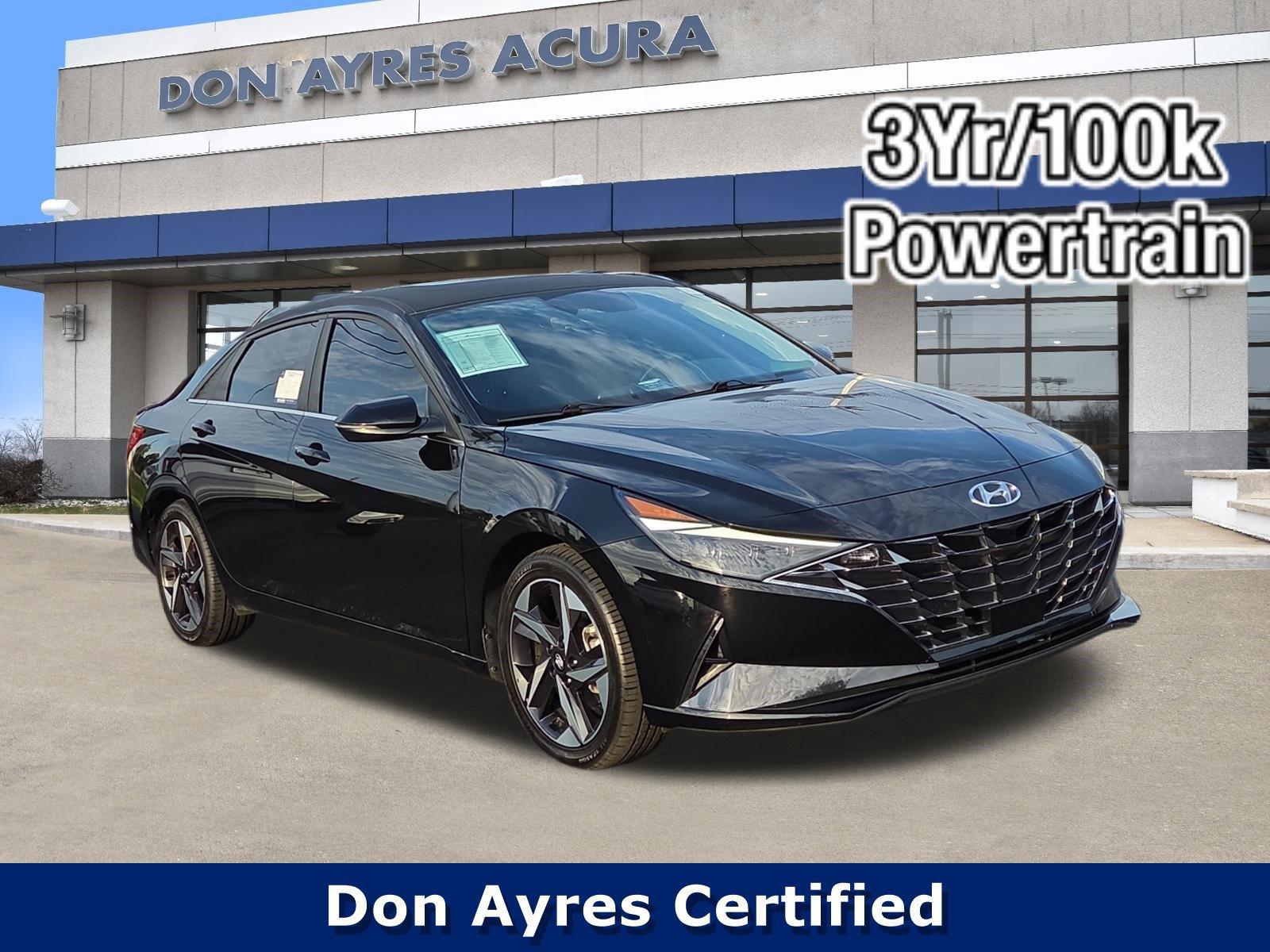 Phantom Black 2021 Hyundai Elantra Sedan Front-Wheel Drive Continuously Variable Transmission