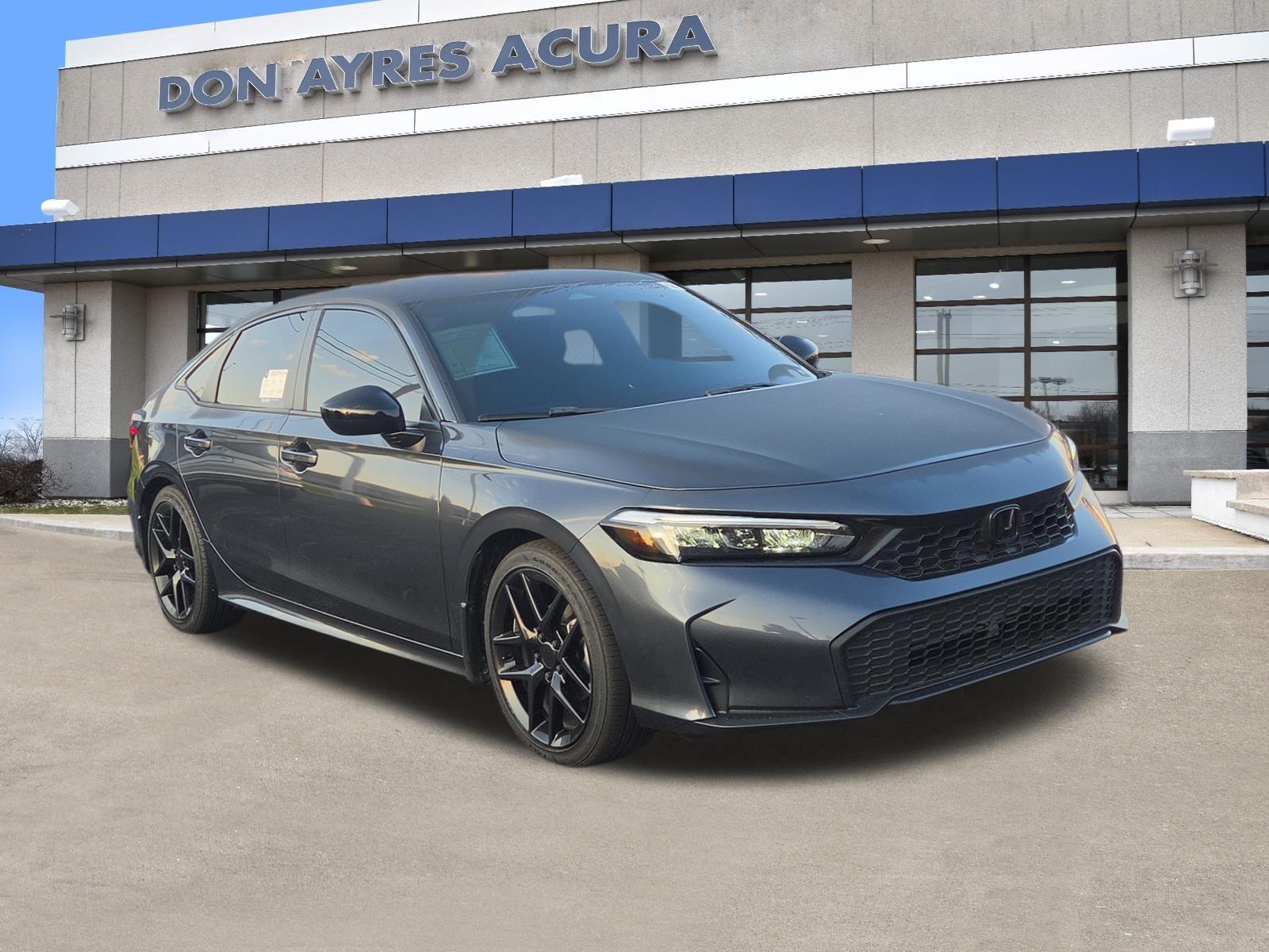 Meteorite Gray Metallic 2025 Honda Civic Sedan Front-Wheel Drive Continuously Variable Transmission
