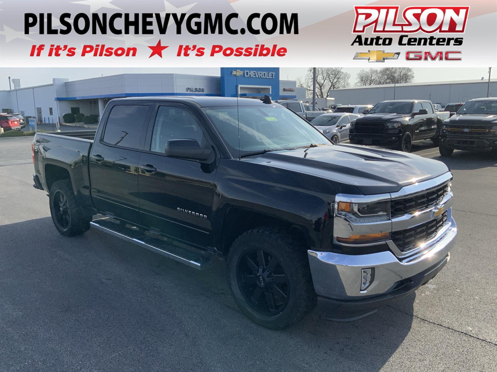 Deep Ocean Blue Metallic 2018 Chevrolet Silverado 1500 LT Crew Cab 4WD Pickup Truck Four-Wheel Drive 6-Speed Automatic