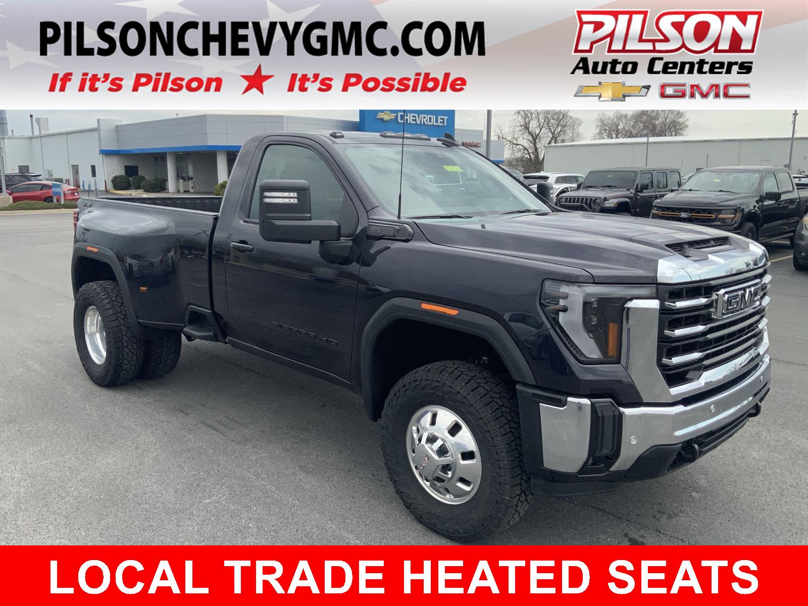 Titanium Rush Metallic 2026 GMC Sierra 3500HD SLE Regular Cab LB 4WD Pickup Truck Four-Wheel Drive Automatic