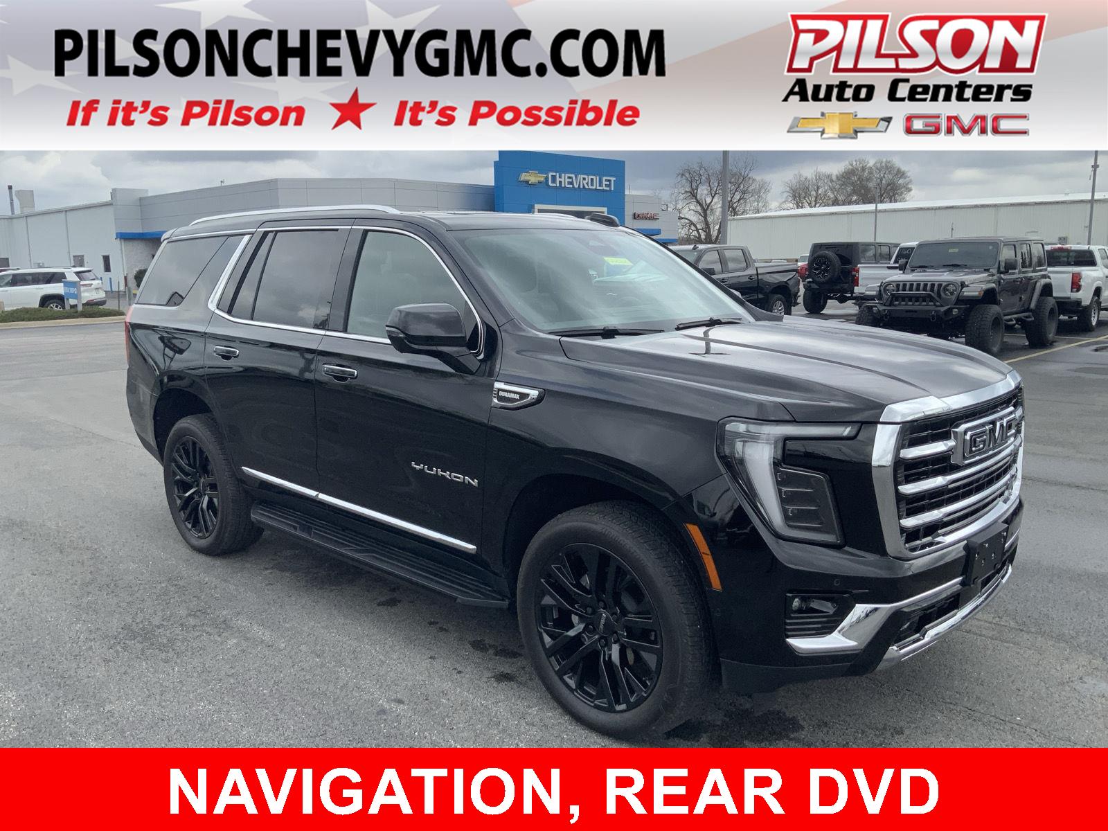 Onyx Black 2025 GMC Yukon Elevation 4WD SUV / Crossover Four-Wheel Drive Automatic