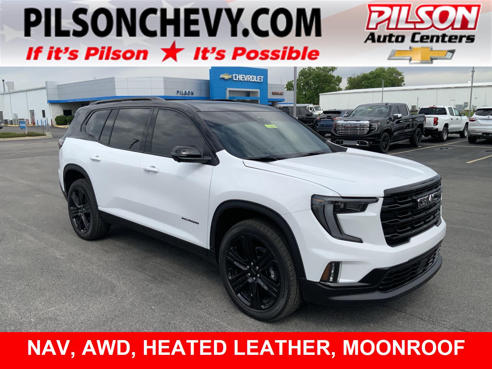 Summit White 2026 GMC Acadia Elevation AWD SUV / Crossover Four-Wheel Drive 8-Speed Automatic