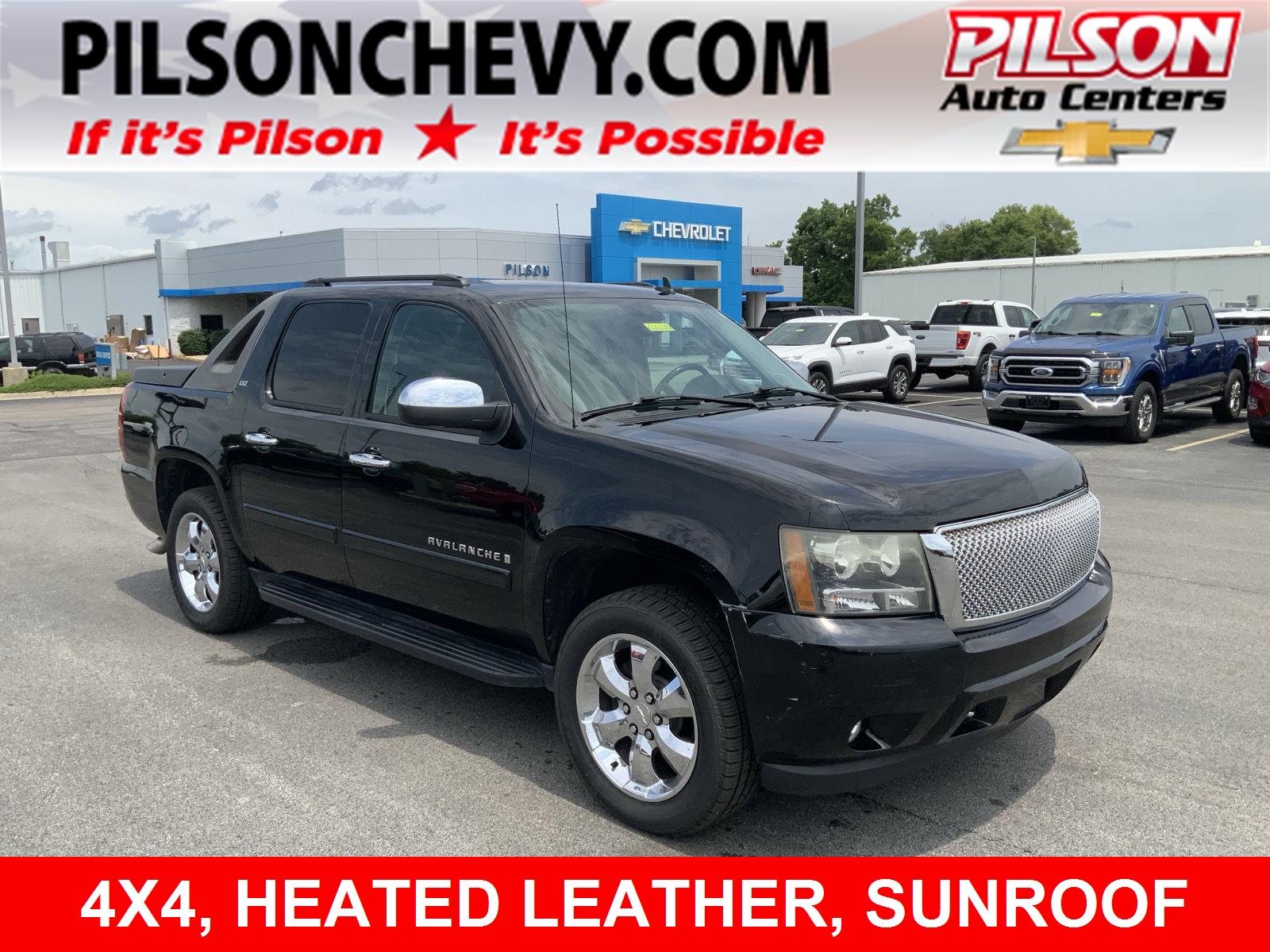 Black 2008 Chevrolet Avalanche Pickup Truck  4-Speed Automatic Overdrive