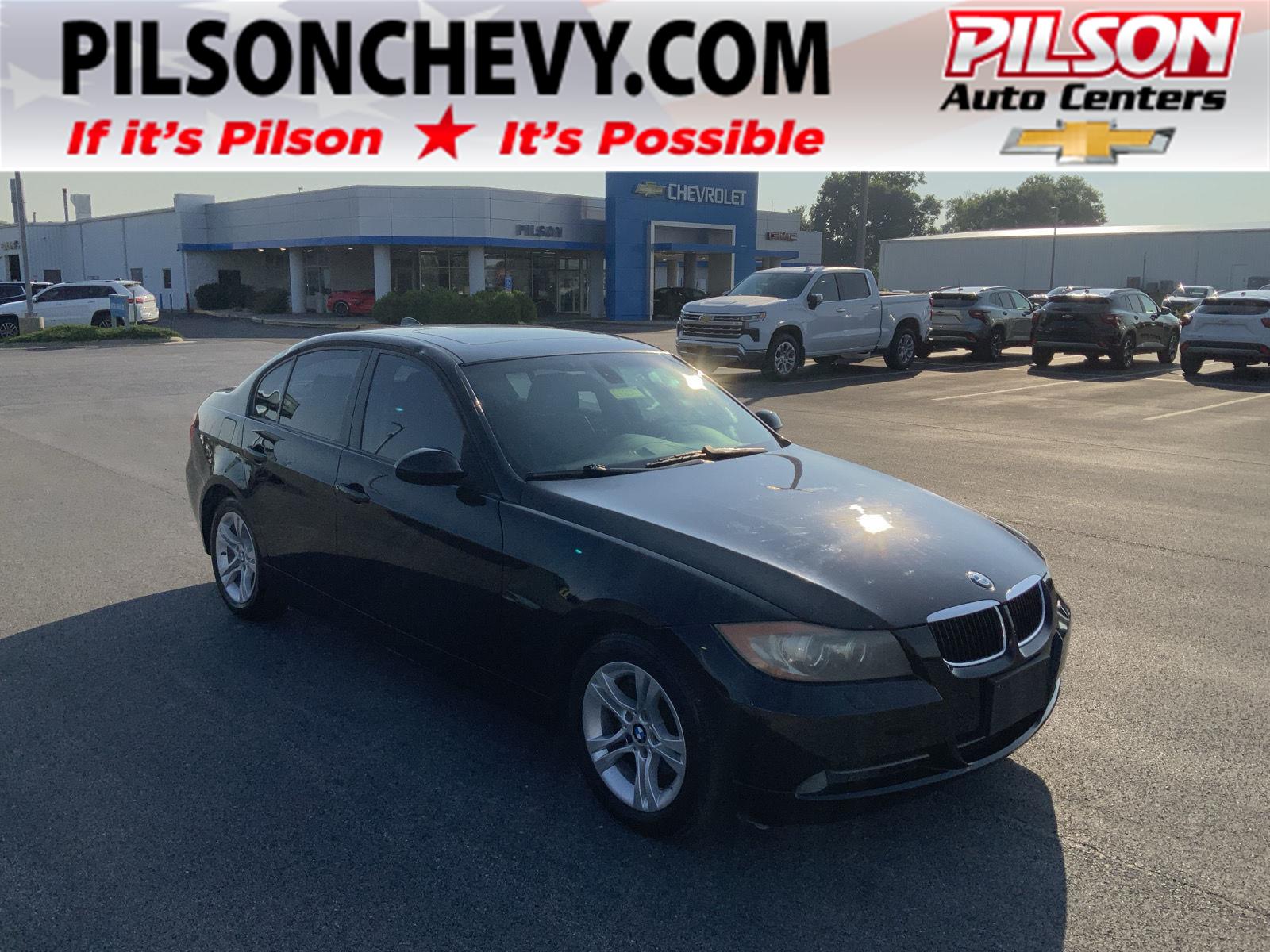 Jet Black 2008 BMW 3 Series Sedan All-Wheel Drive 6-Speed Manual
