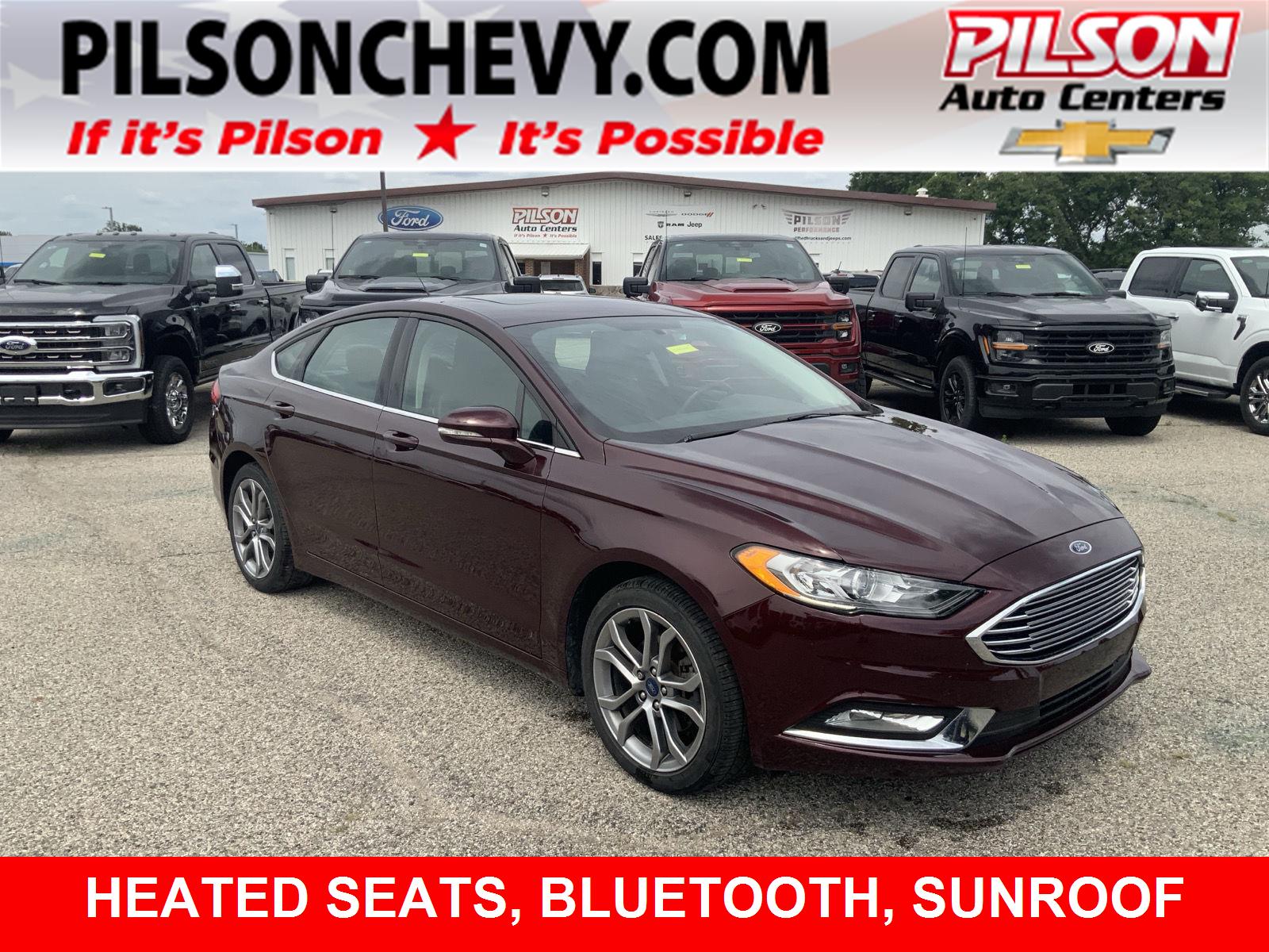 Red (Burgundy Velvet Metallic Tinted Clearcoat) 2017 Ford Fusion Sedan All-Wheel Drive 6-Speed Automatic