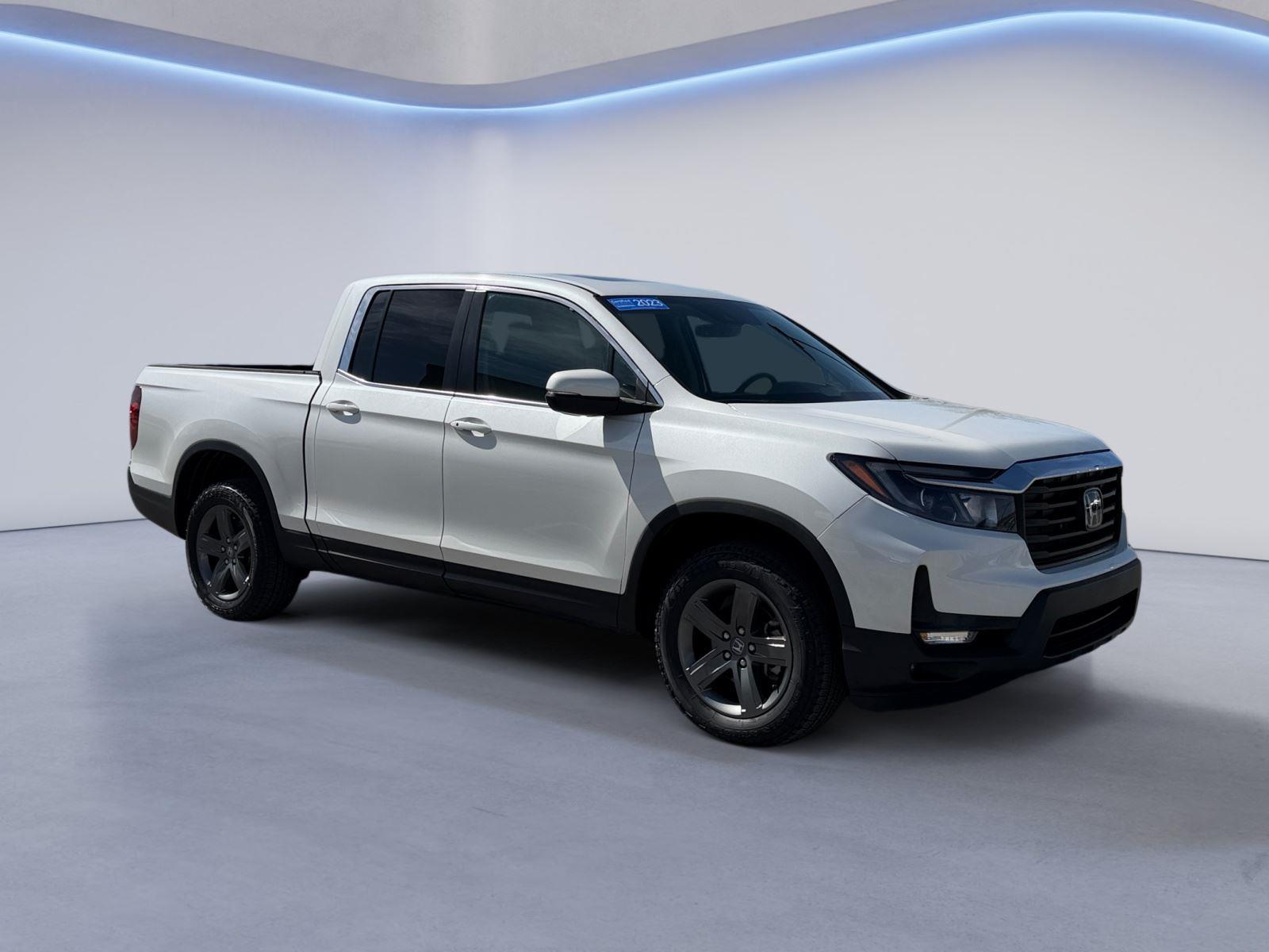 Platinum White Pearl 2023 Honda Ridgeline Pickup Truck All-Wheel Drive 9-Speed Automatic