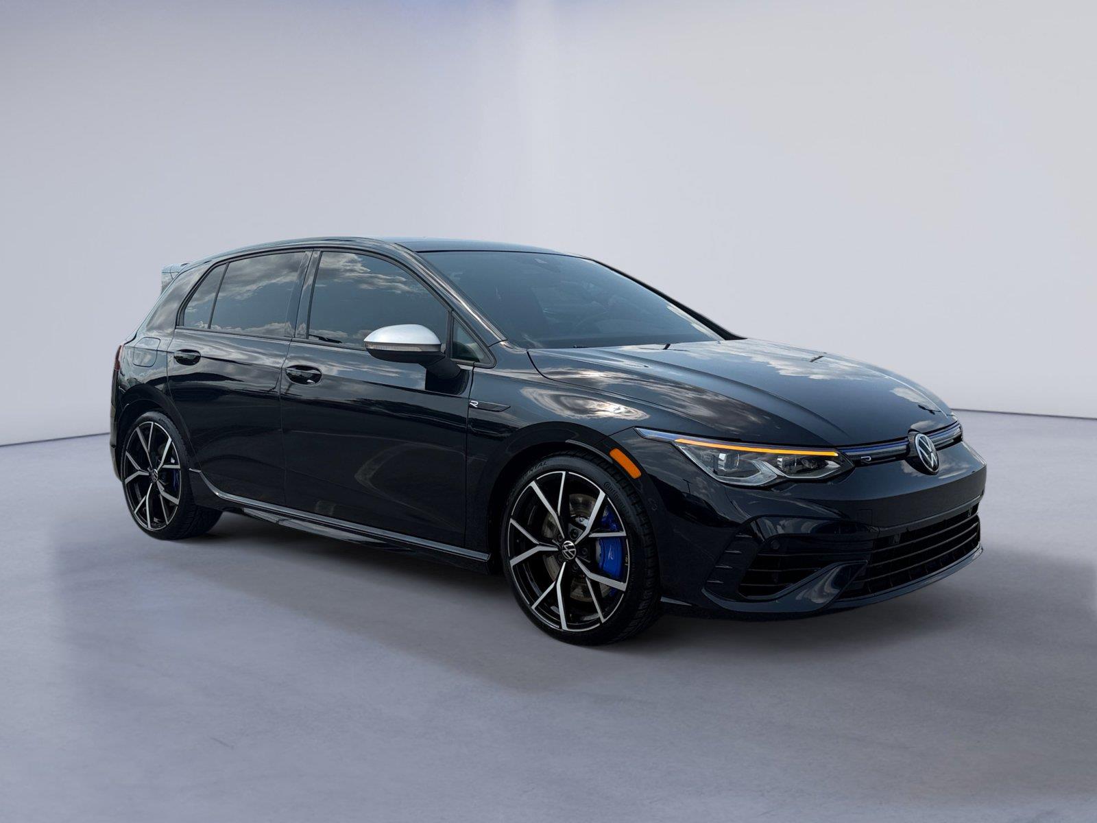 Deep Black Pearl 2022 Volkswagen Golf R Hatchback All-Wheel Drive Manual