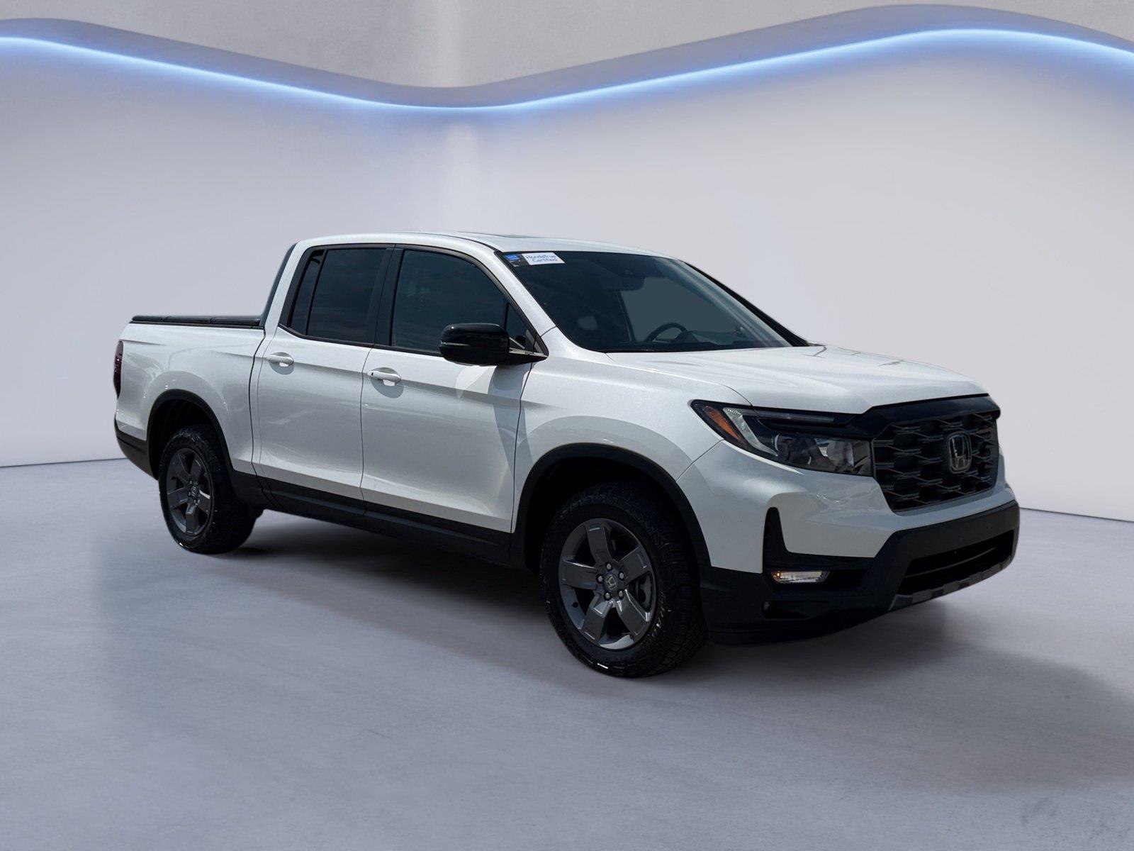 Platinum White Pearl 2024 Honda Ridgeline Pickup Truck All-Wheel Drive 9-Speed Automatic