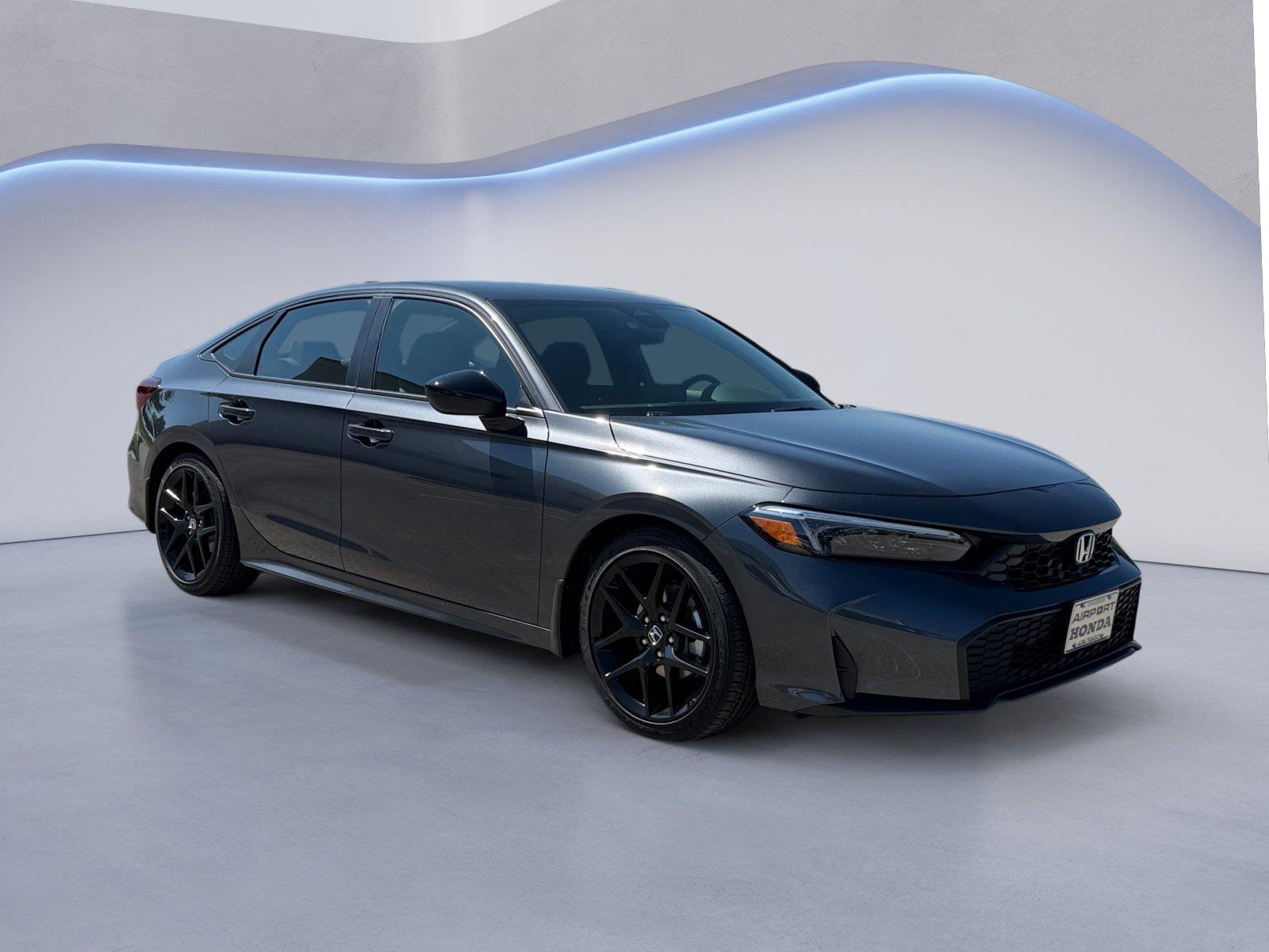 Meteorite Gray Metallic 2026 Honda Civic Sedan Front-Wheel Drive Continuously Variable Transmission