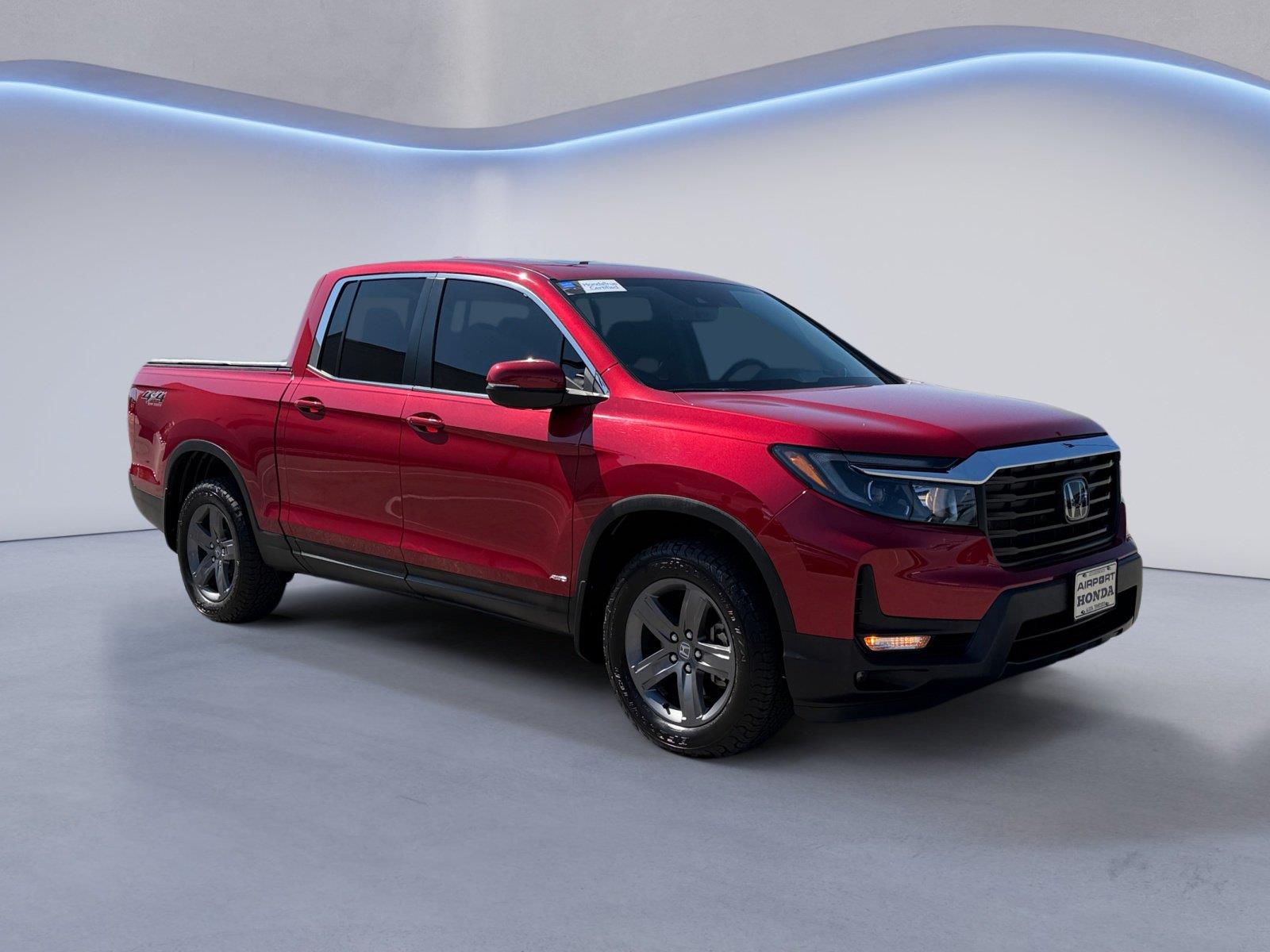 Radiant Red Metallic 2021 Honda Ridgeline Pickup Truck All-Wheel Drive 9-Speed Automatic