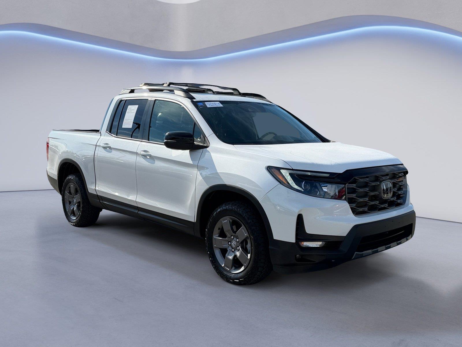 Platinum White Pearl 2024 Honda Ridgeline Pickup Truck All-Wheel Drive Automatic