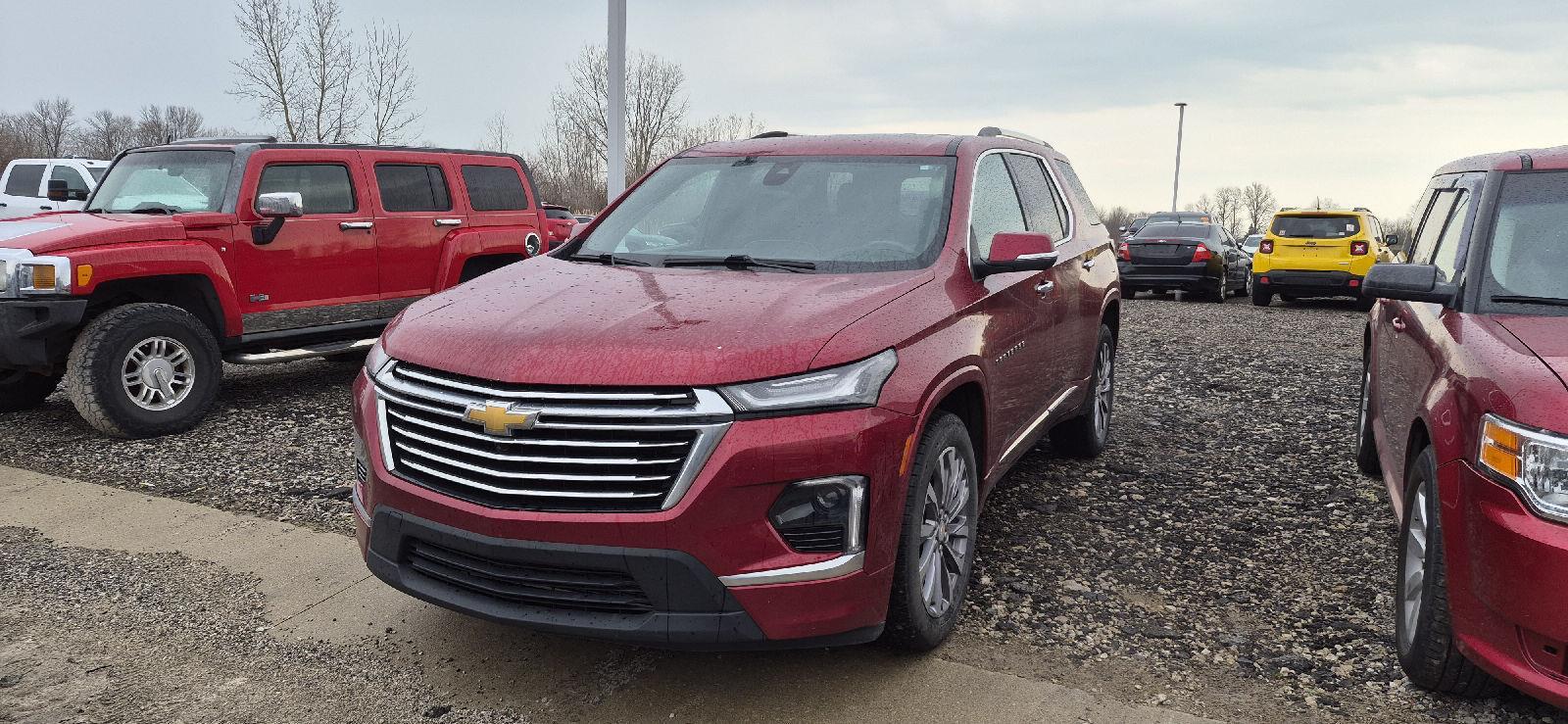 Cherry Red Tintcoat 2022 Chevrolet Traverse Premier AWD SUV / Crossover Four-Wheel Drive 9-Speed Automatic