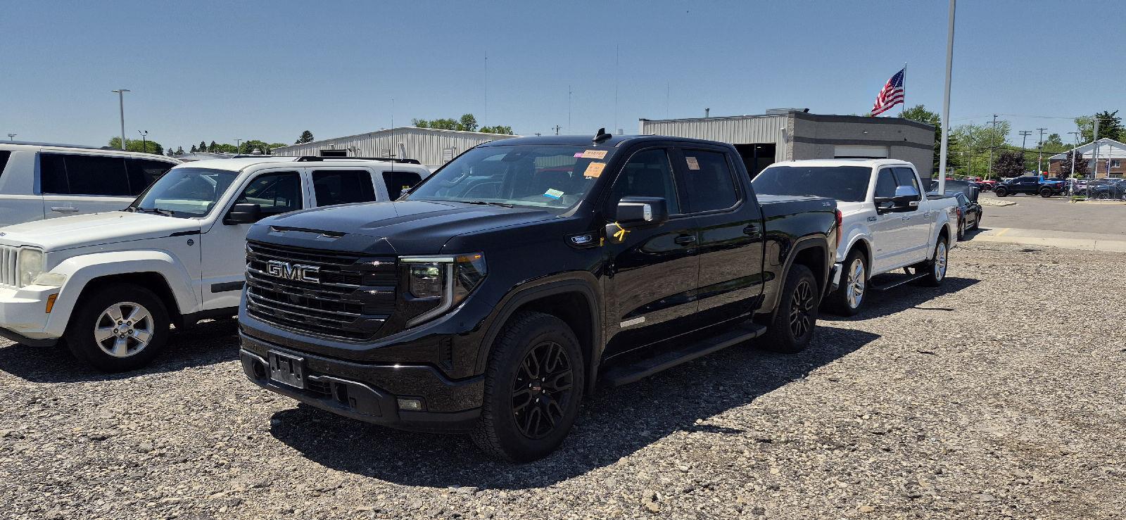Onyx Black 2024 GMC Sierra 1500 Elevation Crew Cab 4WD Pickup Truck Four-Wheel Drive 8-Speed Automatic