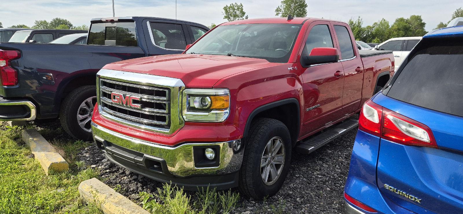 Fire Red 2014 GMC Sierra 1500 SLE Double Cab 4WD Pickup Truck Four-Wheel Drive 6-Speed Automatic