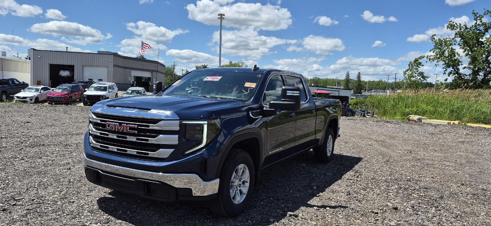 Blue 2022 GMC Sierra 1500 Pickup Truck Four-Wheel Drive 