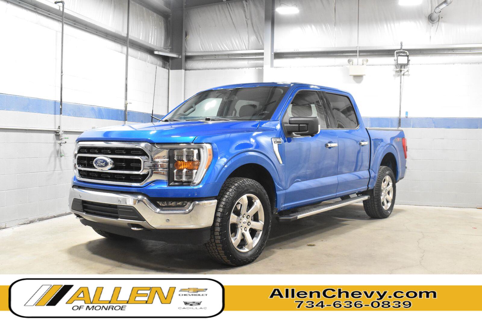 Velocity Blue Metallic 2021 Ford F-150 Pickup Truck Four-Wheel Drive Automatic