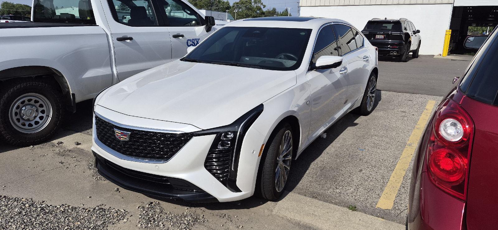 Crystal White Tricoat 2025 Cadillac CT5 Sedan All-Wheel Drive Automatic