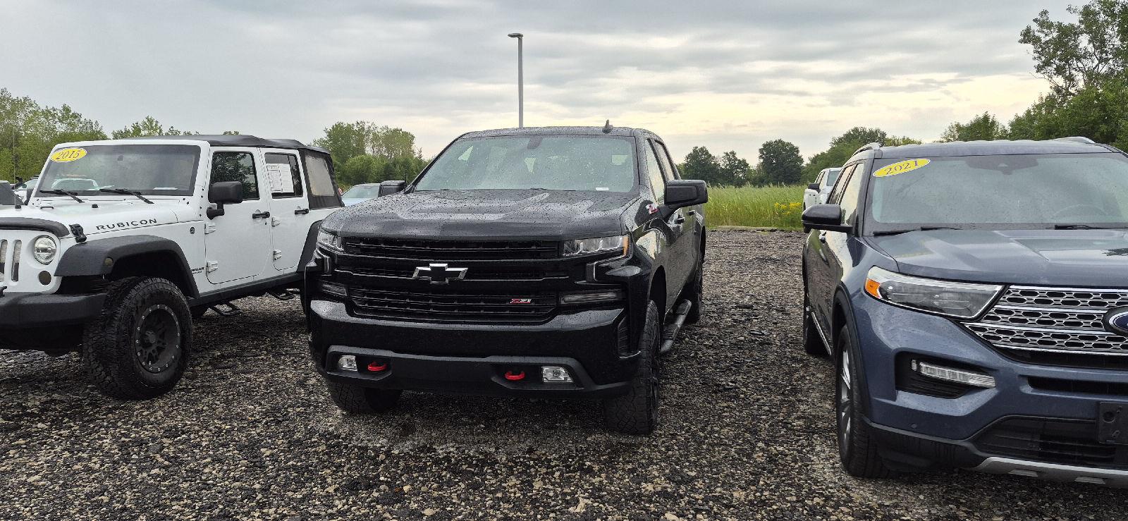 Black 2021 Chevrolet Silverado 1500 Pickup Truck Four-Wheel Drive Automatic